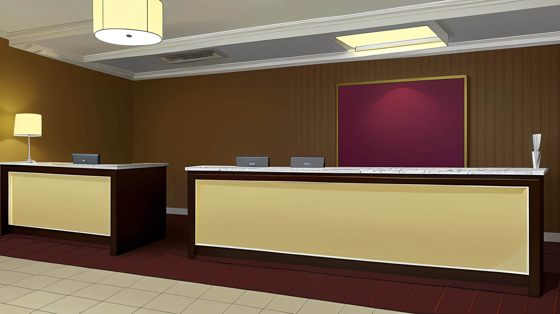Hotel reception, 8K, hyper HD, tmasterpiece, highest quality