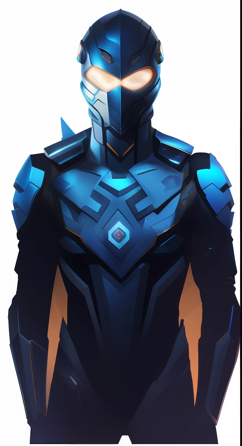 Imagem de um homem de terno futurista com um olho brilhante, metal e olhos brilhantes, motor unreal face azul, terno furtivo, olhos brilhantes no capacete, ciborgue azul, armadura brilhante elegante, hq 4k papel de parede, face of an armored villian, simetria!! Retrato de Ciborgue, Atraente Sci - Fi-Face, HQ 4K papel de parede do telefone, diamond plated superhero