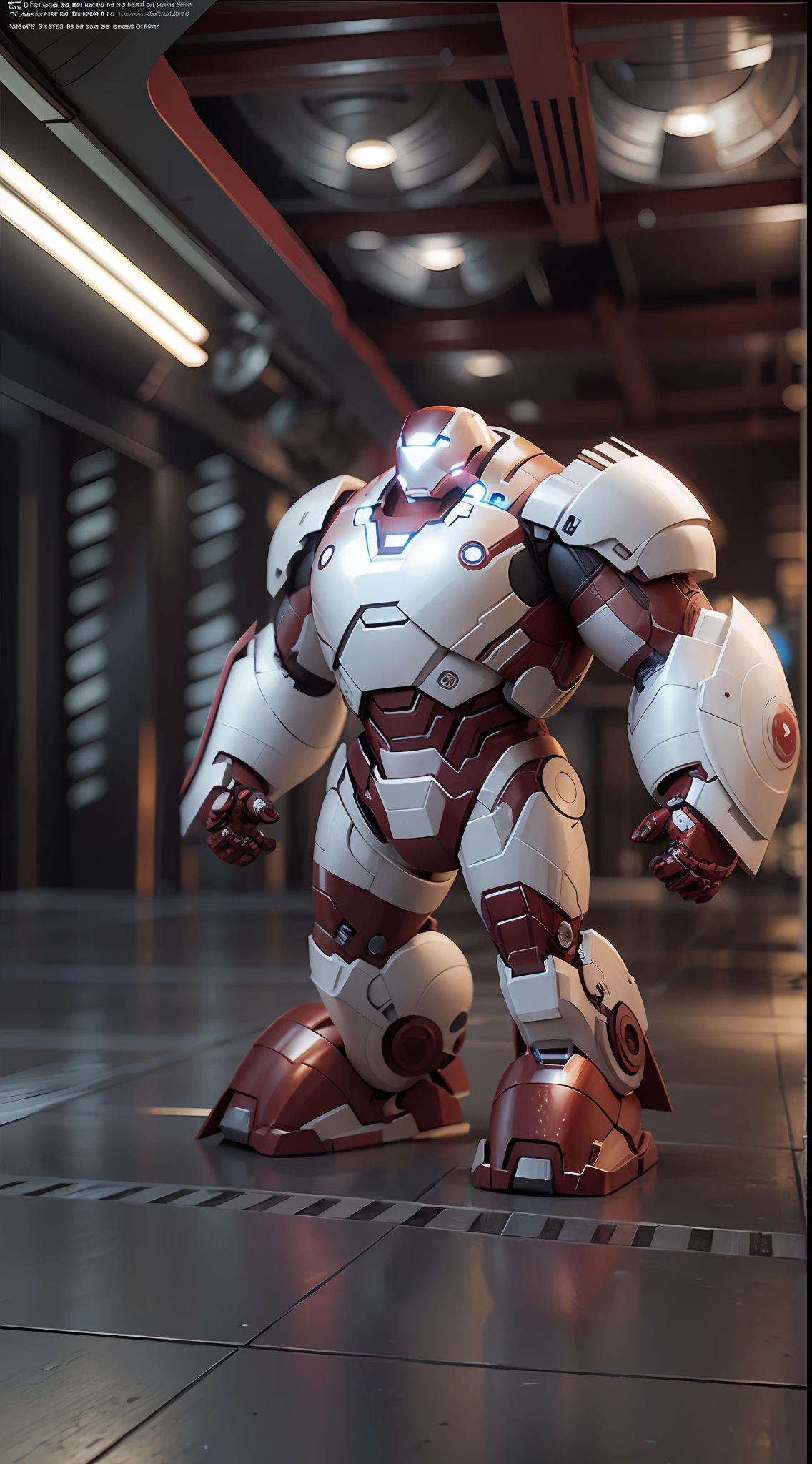 ironman baymax, octane render, unreal engine, highly detailed, intricate
