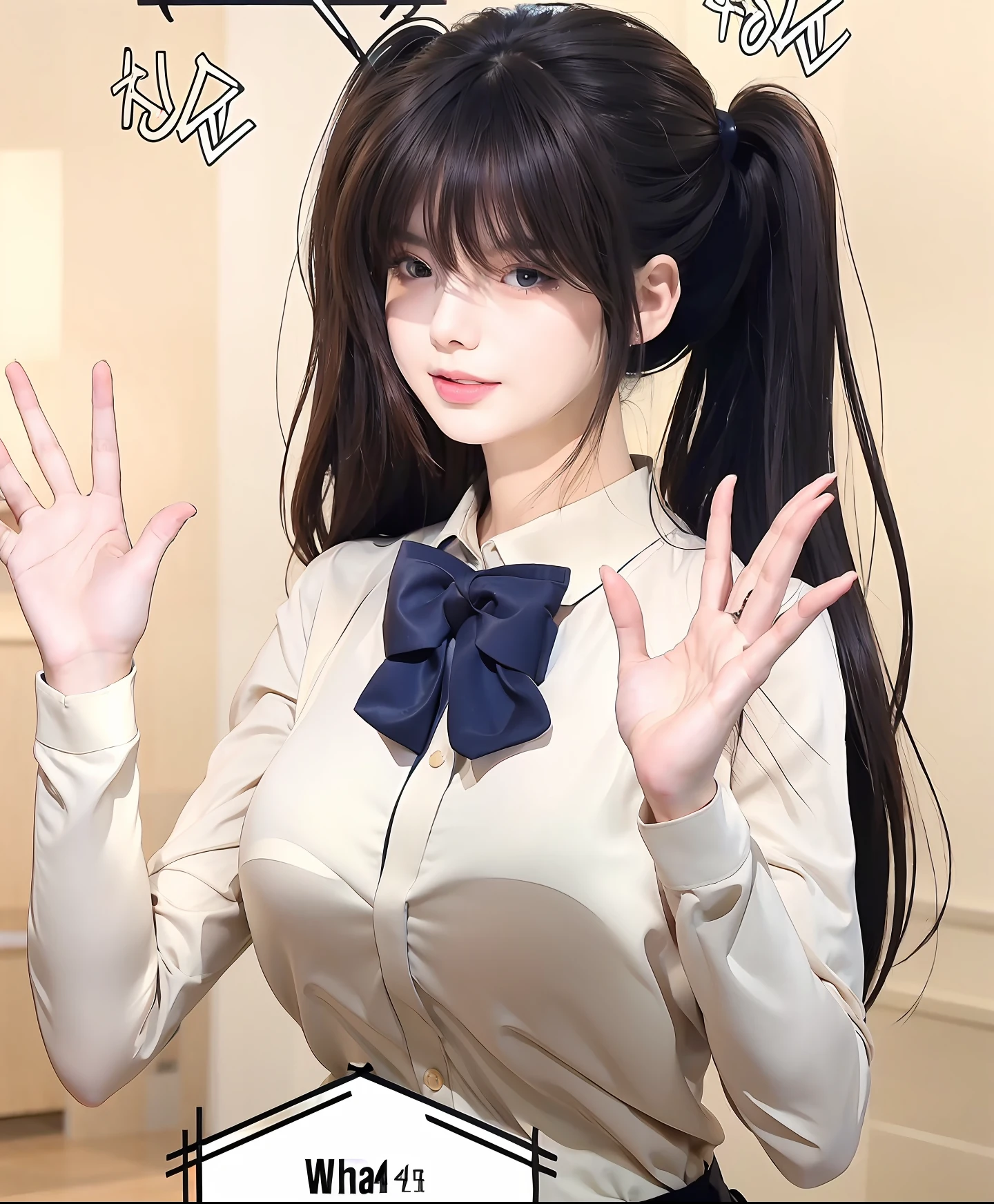 mix4, 20d, solo, long_hair, body, look_at_viewer, (8k, RAW photo, best quality, masterpiece:1.2), (realistic, photo-realistic:1.37), professional lighting, photon mapping, dark hair, realistic, look-alike, cosplay, fair skin, girl, beautiful, big tits, Soft, perfect, no defects