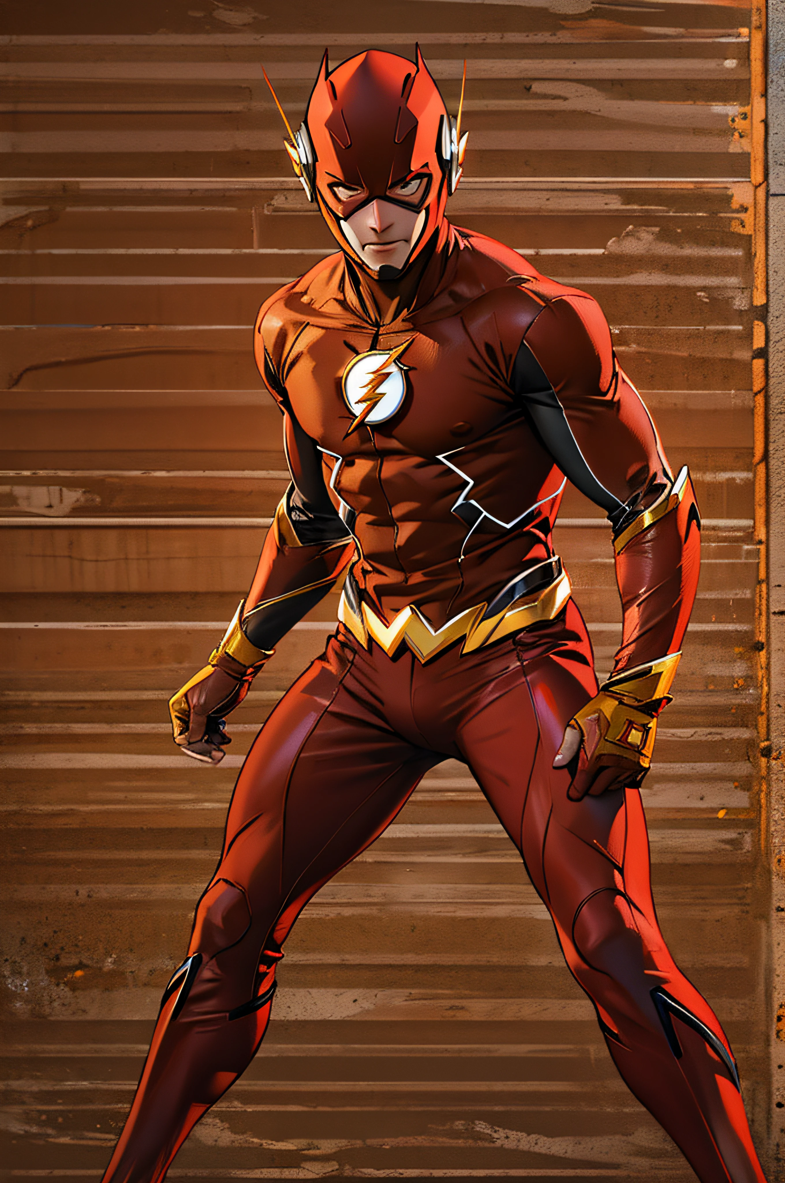 imagem flash, roupas vermelhas estilo escuro, WMASK, personagem masculino Barry Allen, estilo de papel de parede, imagem detalhada, Realistic, True to the series, Cinematic setting, Estilo nas sombras escuras, Realistic, circunstanciado, High quality resolution