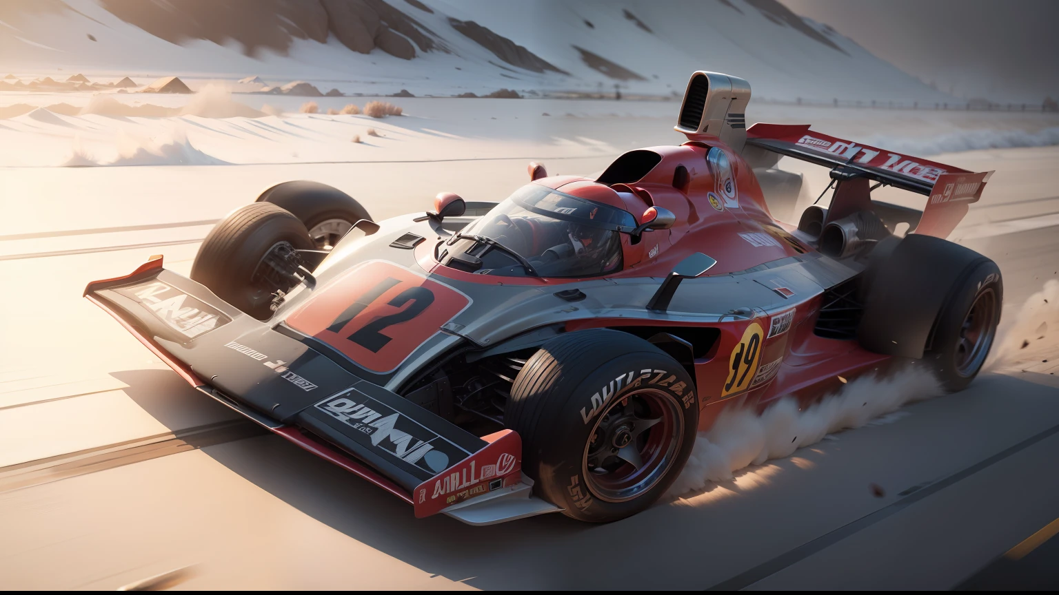 Necessidade de velocidade, FERRARI 312 B3 VERMELHA BRILHOSA, correndo pela rua molhada, quase, hyper realistic, motion blur, blurry background, altamente detalhado, divine proportion, (((Enquadrado))), perfect composition, perfect lighting, octan render, 8k, Artistic photography, trending on ArtStation, foco nítido, Studio photo, detalhes intrincados, altamente detalhado, Directed by: Greg Rutkowski