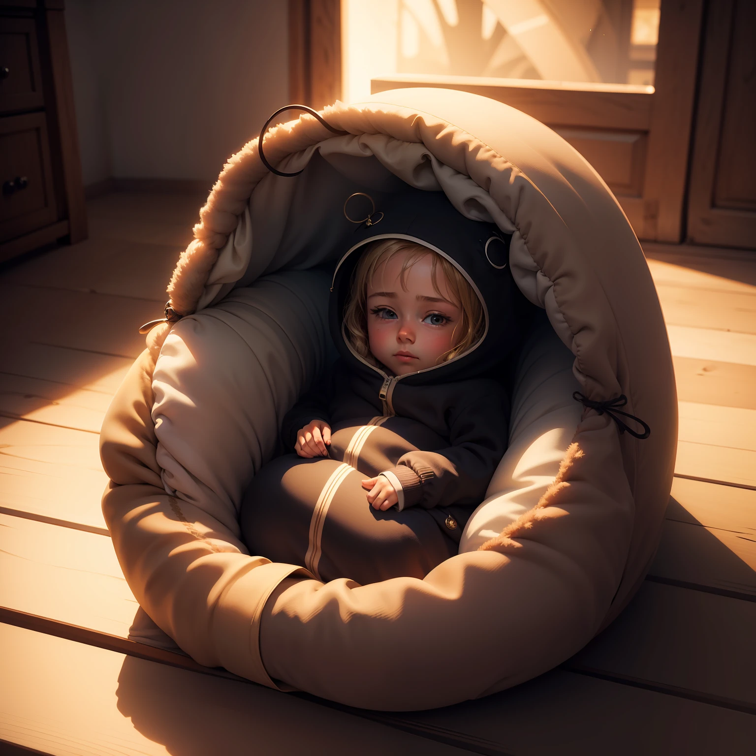 Snug as a bug in a rug, concept art, 4k