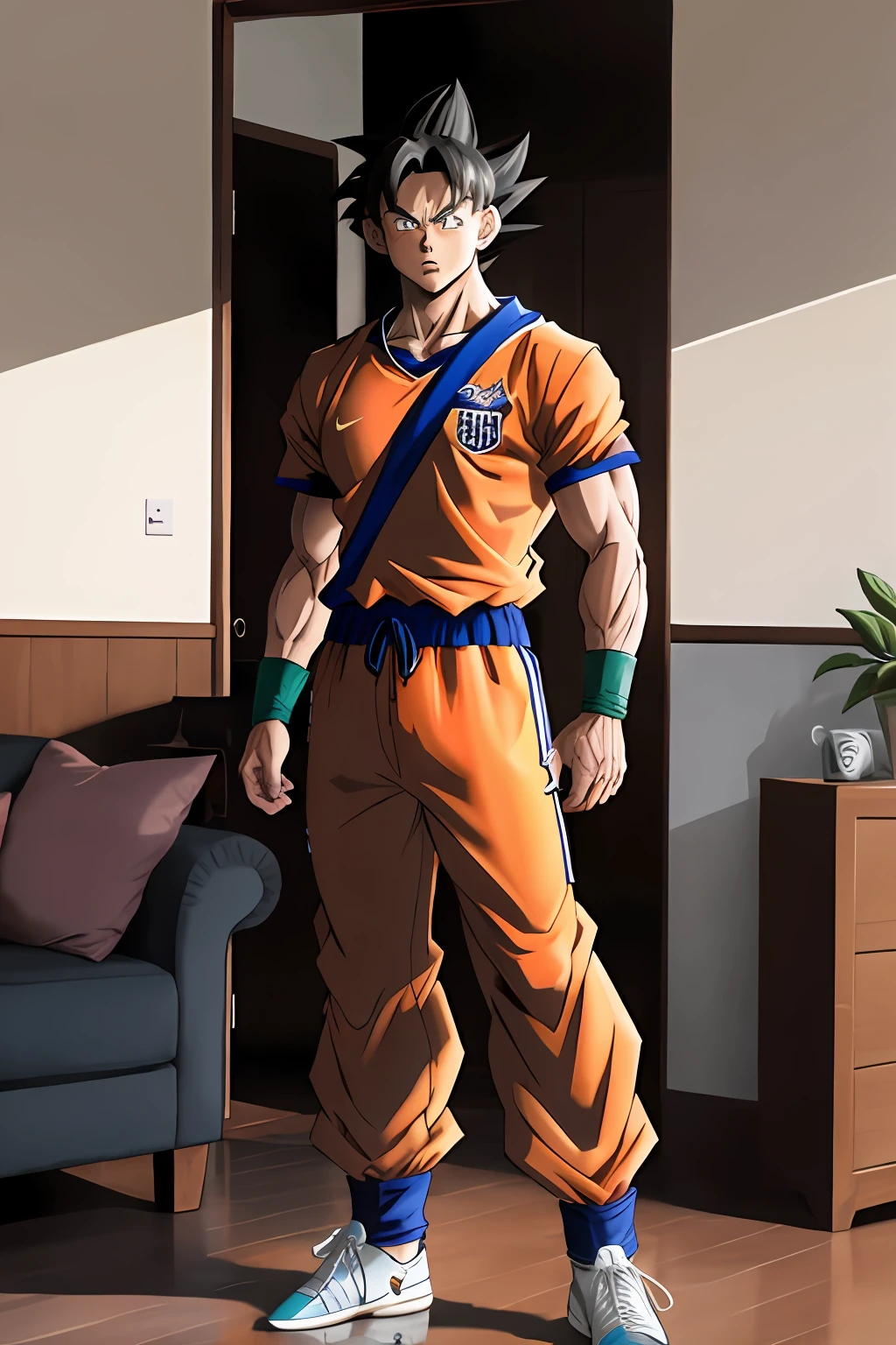 Goku com a camisa do Corinthians