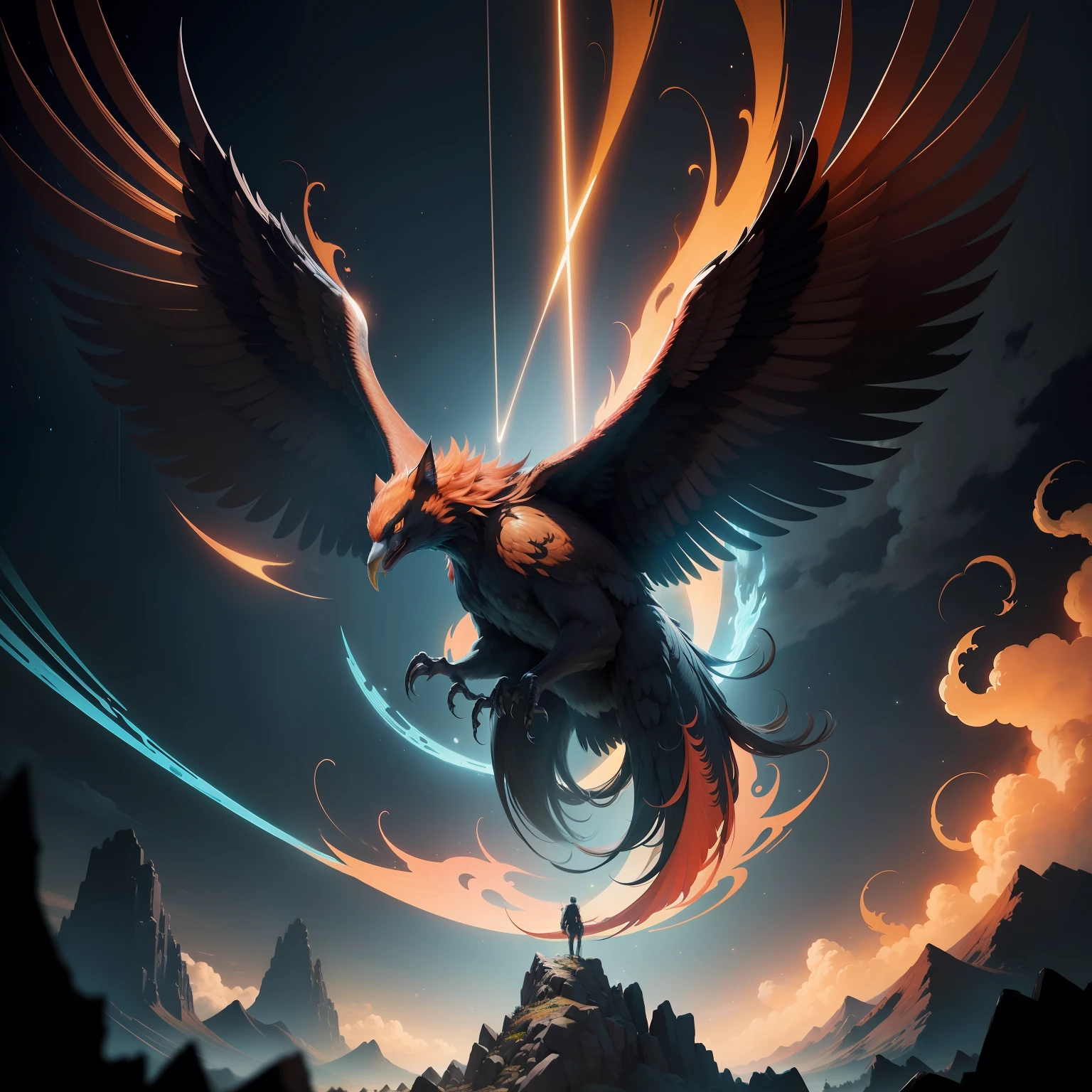"Estilo Phoenix 0MIB, ilustrador, obra-prima, alta qualidade, 8k, alta resolução, altamente detalhado, japanese, animal"