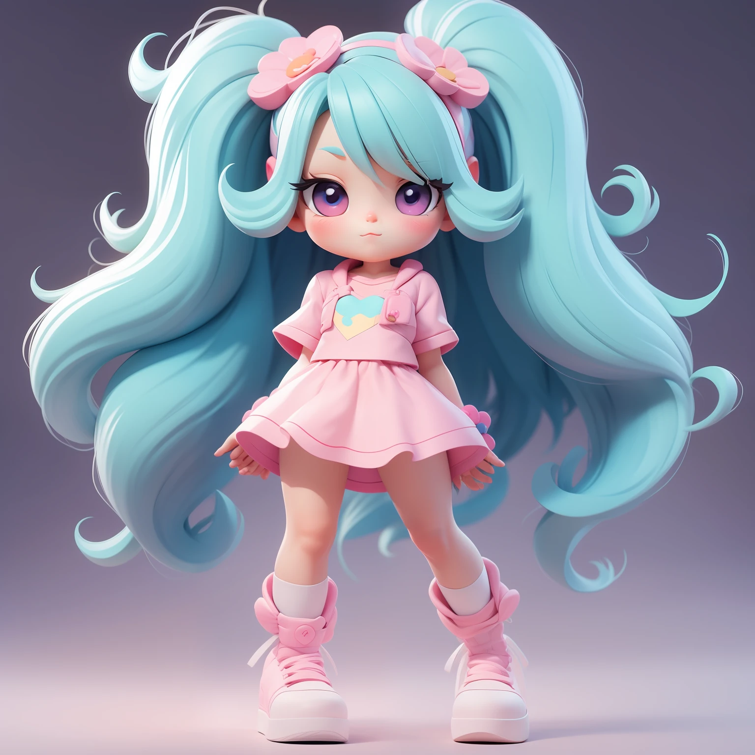 a super cute girl, full body, dreamy cute hair accessoriesPopmart Blind Box, IP design, clean and bright background3D rendering, OC rendering, 8k, soft focus, fine Glossysuper detail --ar 3:6 50 --q 2 --niji 5 --style expressive --s 2