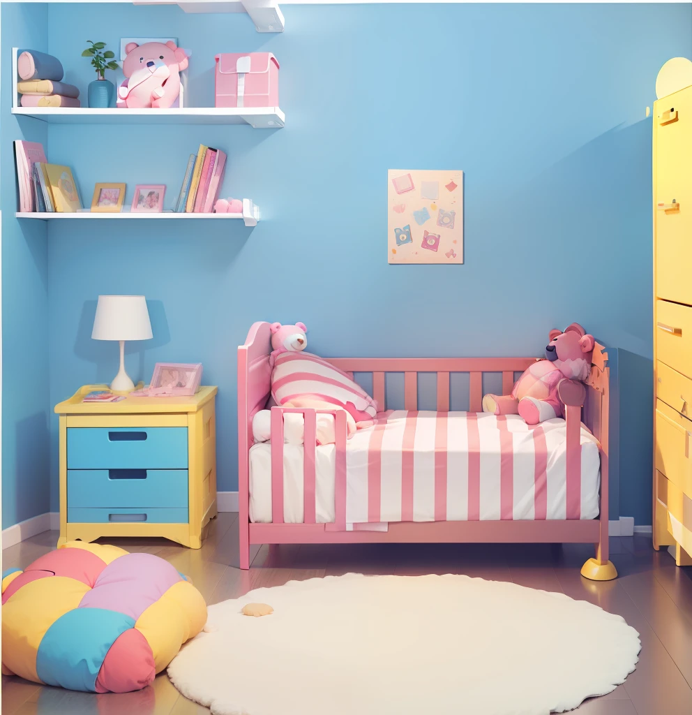 Stuffed pink bear