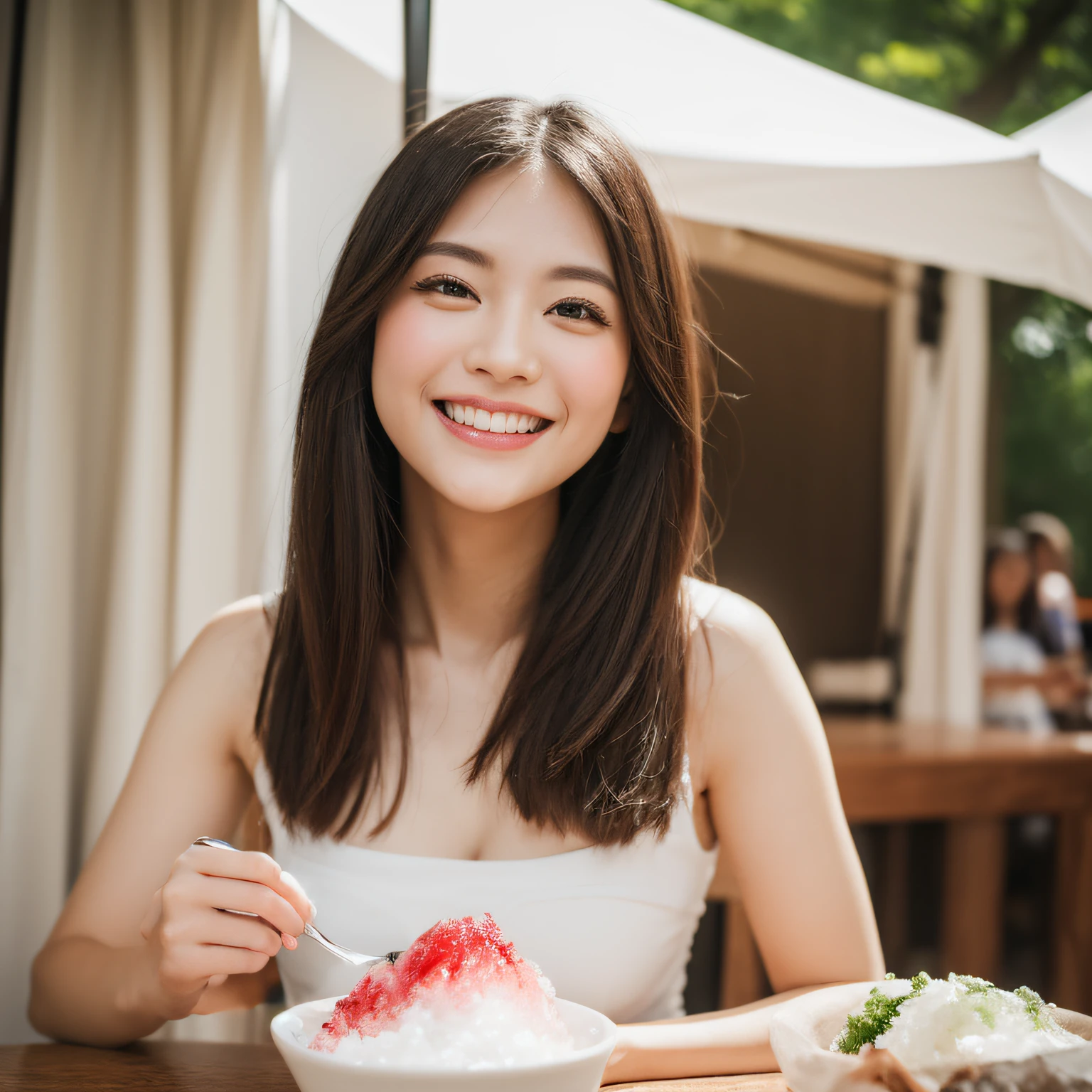 Hold a spoon with your right hand、Beautiful fingers、Well-formed fingers、Beautiful hands