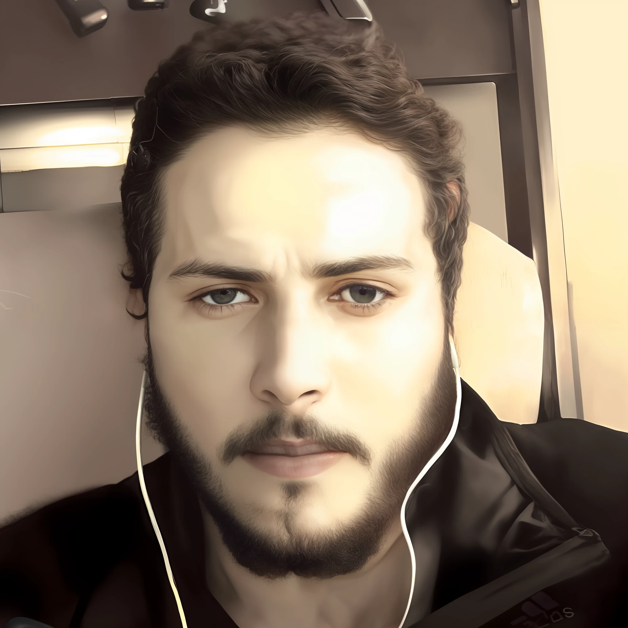 there is a man with a beard and headphones on, com fones de ouvido, Streamer do Twitch / Jogador Ludwig, imagem do avatar, com fones de ouvido, inspired by Germán Londoño, ele tem fones de ouvido, inspired by Hugo Sánchez Bonilla, Alexandre Ferra, post malone, Alejandro, Rua Juliana, caio santos, Foto de perfil, Assumiu o iPad
