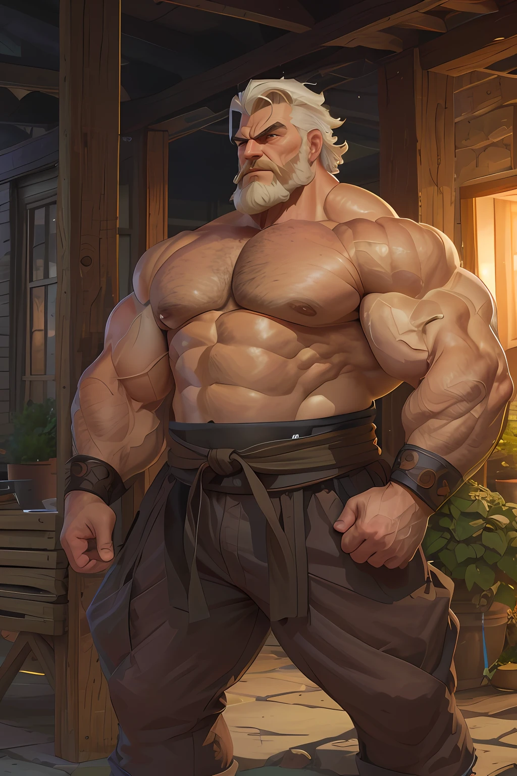 a close up of a cartoon character with a beard and a shirt, gigachad muscular, strong and imposing, muscular character, muscular male hero, buff man, big muscle, beefy, large muscles, muscular joe biden, very buff, portrait of rugged zeus, super buff and cool, muscular!!, heavy looking, muscular gigachad benediction, muscular bernie sanders, ((old man))