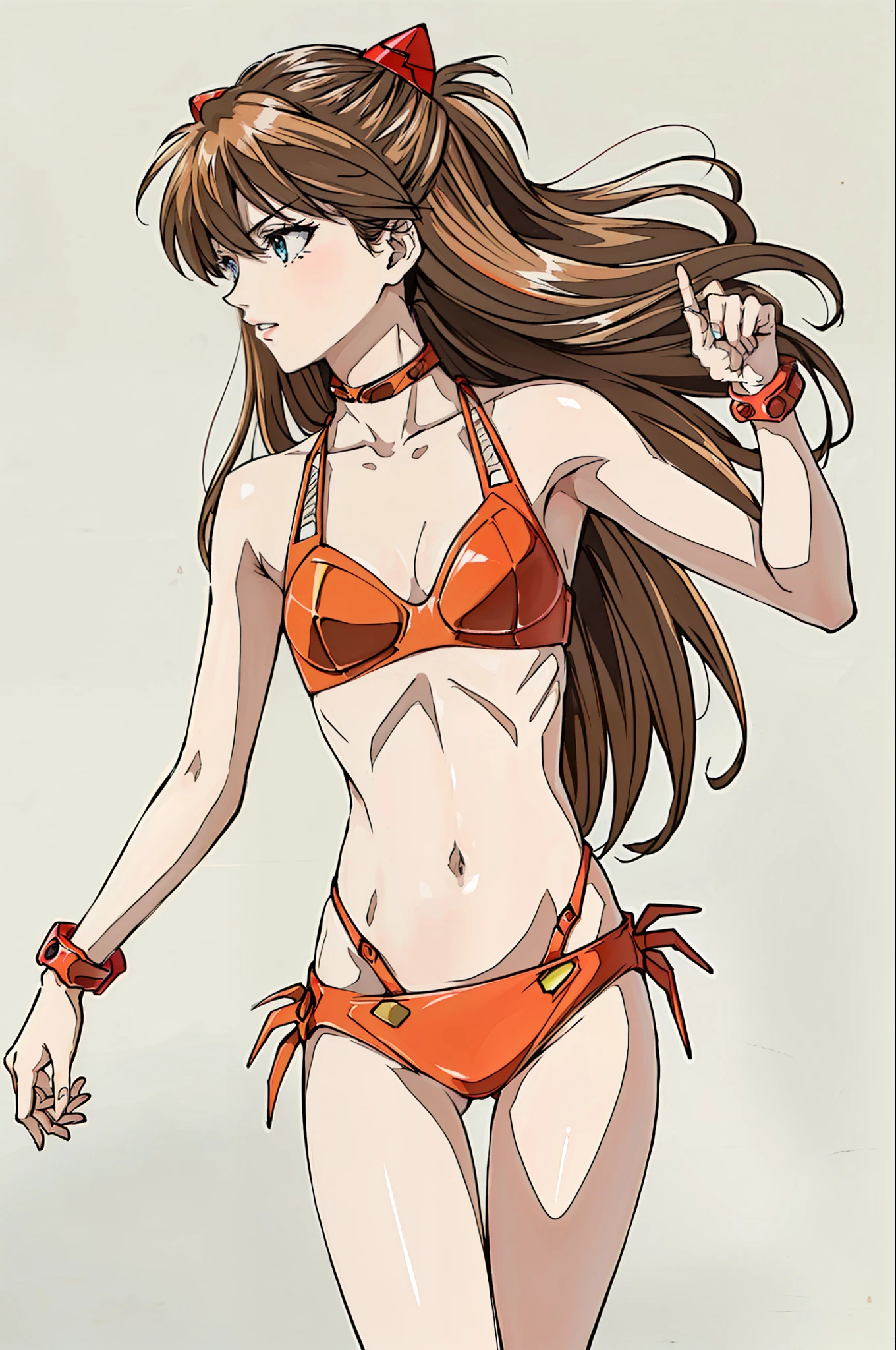 foto de retrato de ((very skinny Asuka Langley 20 years and 40 kilograms)), (( foto de cuerpo entero)), (((Beautiful Asuka Langley very anorexic))), ((muy flaco en bikini)), (((huesos y costillas muy visibles) ))) , ((small flat breasts)), ((very small waist)), ((piernas delgadas)), ((Cara hermosa)), ((Vista de perfil de cuerpo completo)), (((concave abdomen))), ((El cuerpo de Asuka Langley muy muy delgado)), (((fondo blanco))). ((Cabello en el viento)). (((mejor calidad))), ((Estilo evangelion)), ((costillas visibles)). ((Asuka Langley muy desnutrida en los huesos)), (((Asuka Langley posando con las manos en la cintura))), (((las manos ajustando la cintura)))