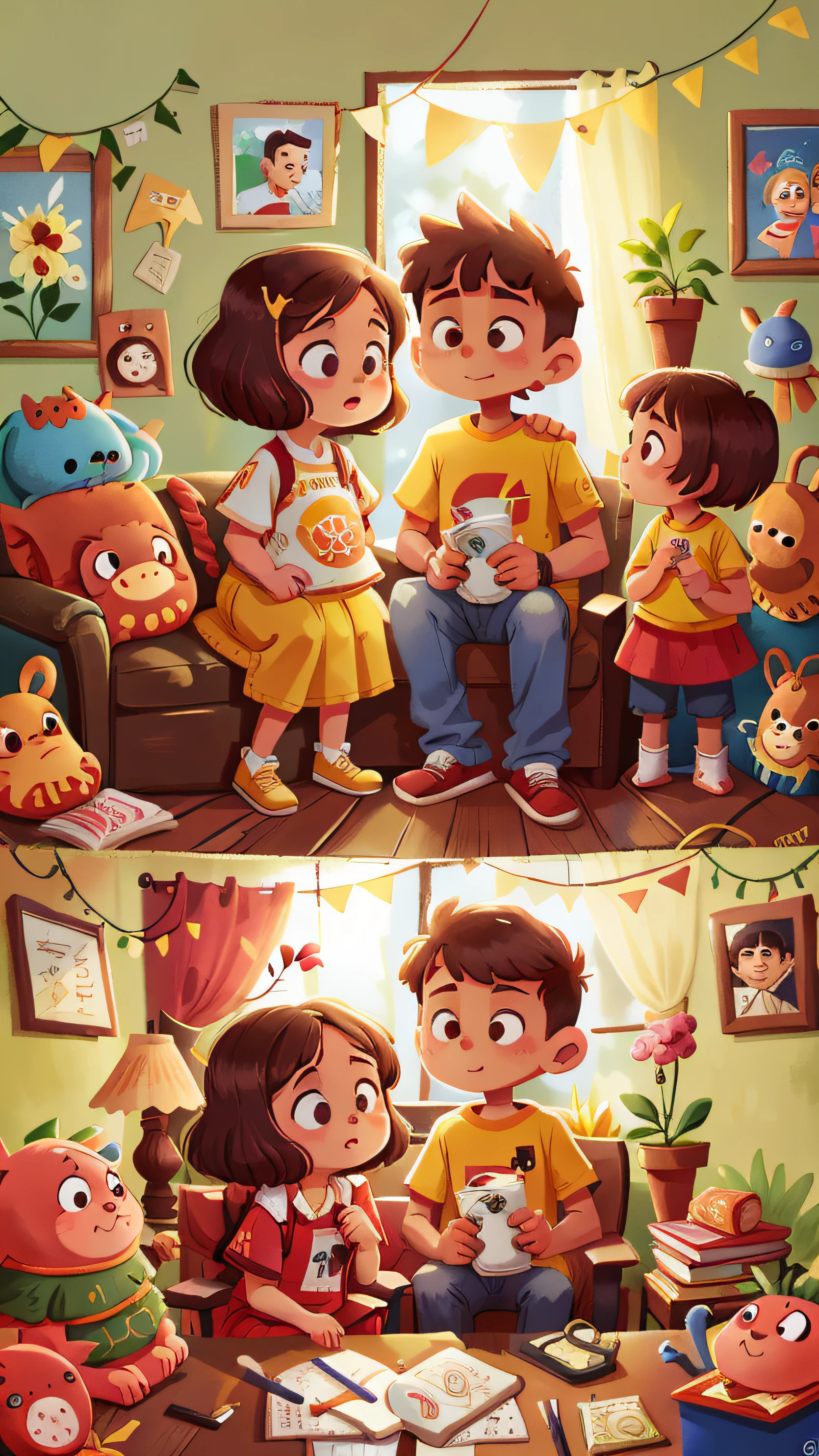 momma and papa, juntos em casa