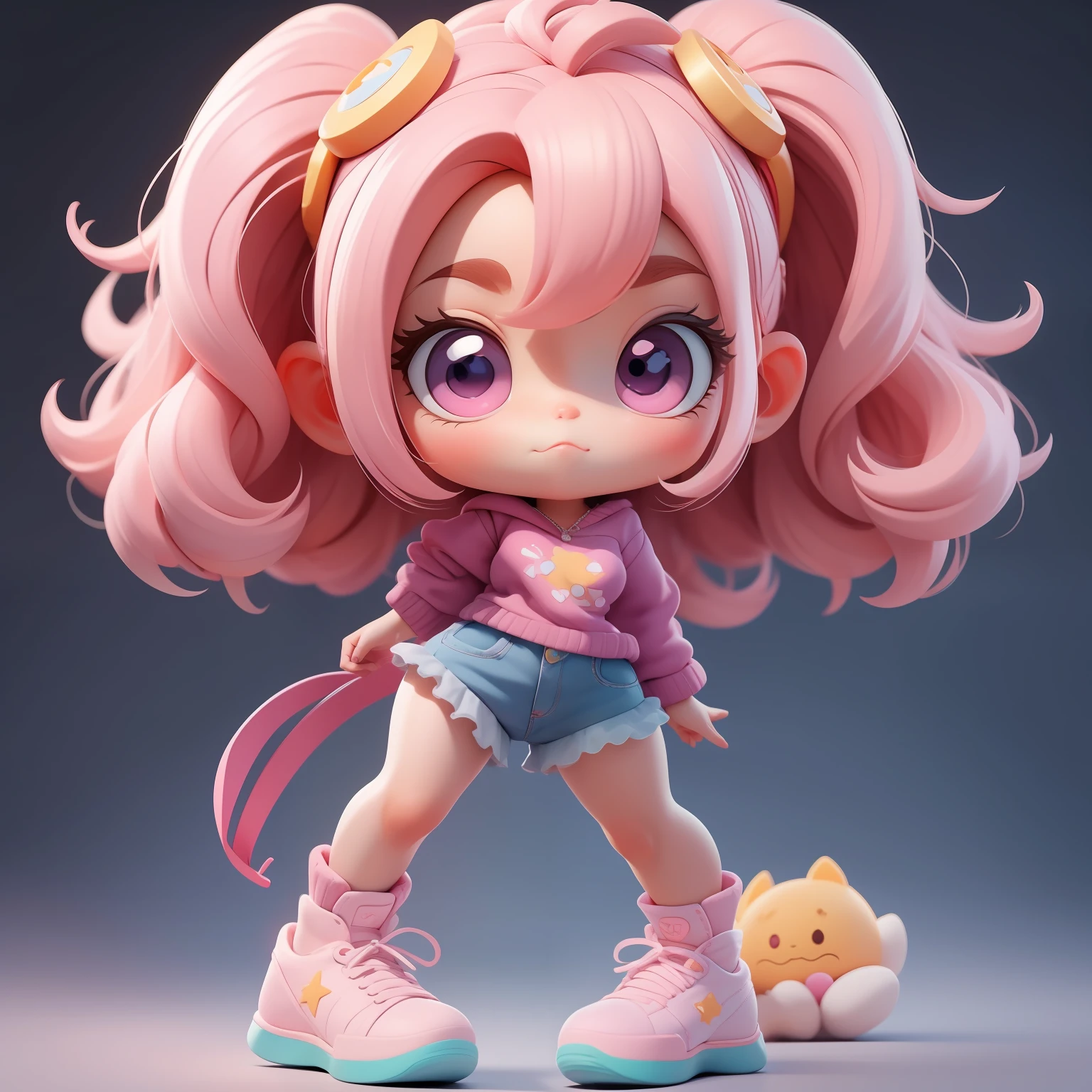 a super cute girl, full body, dreamy cute hair accessoriesPopmart Blind Box, IP design, clean and bright background3D rendering, OC rendering, 8k, soft focus, fine Glossysuper detail --ar 3:6 50 --q 2 --niji 5 --style expressive --s 2