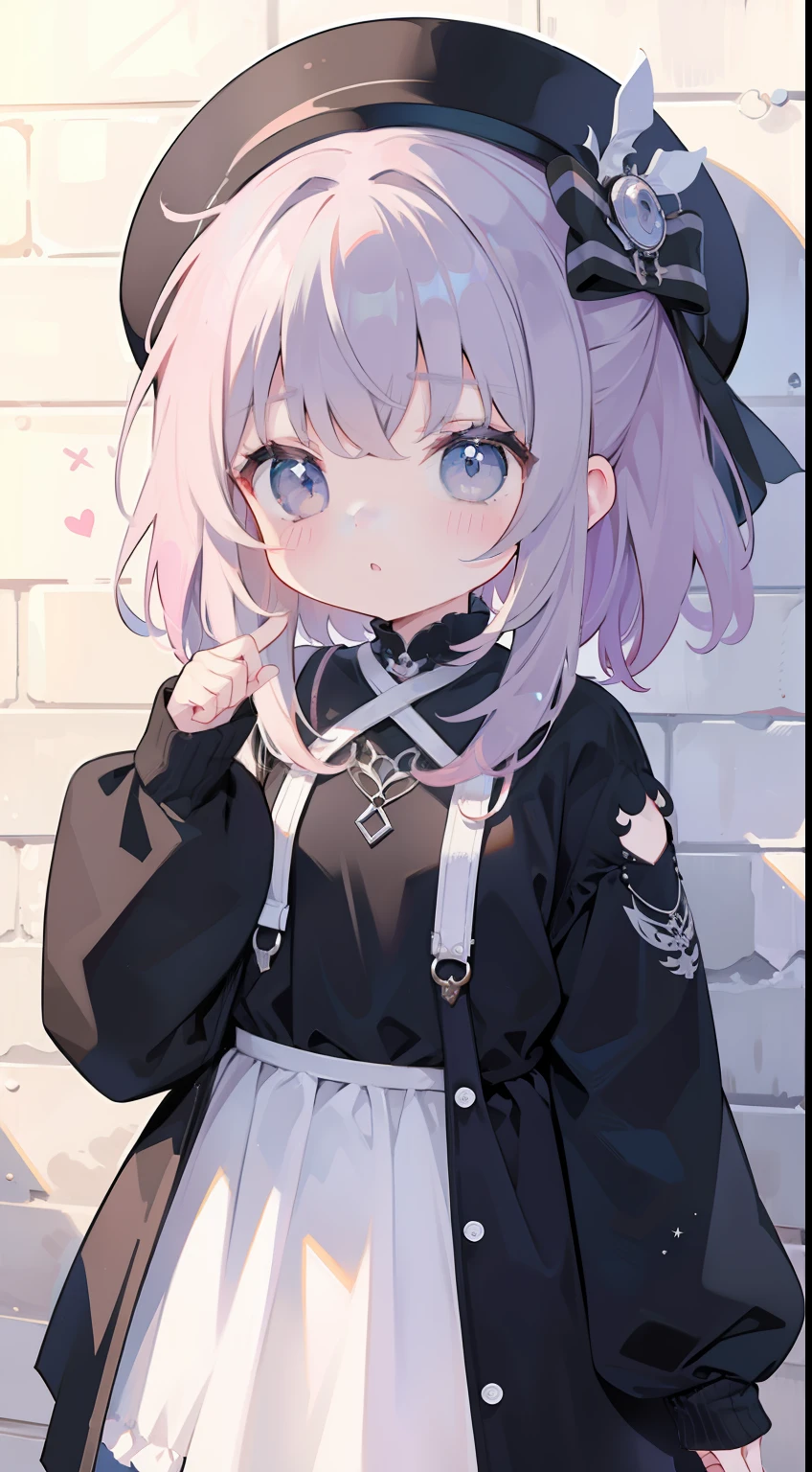 One girl、walls、Lean、cute little、masterpiece、top-quality、Top image quality、Goth Fashion、sweets、