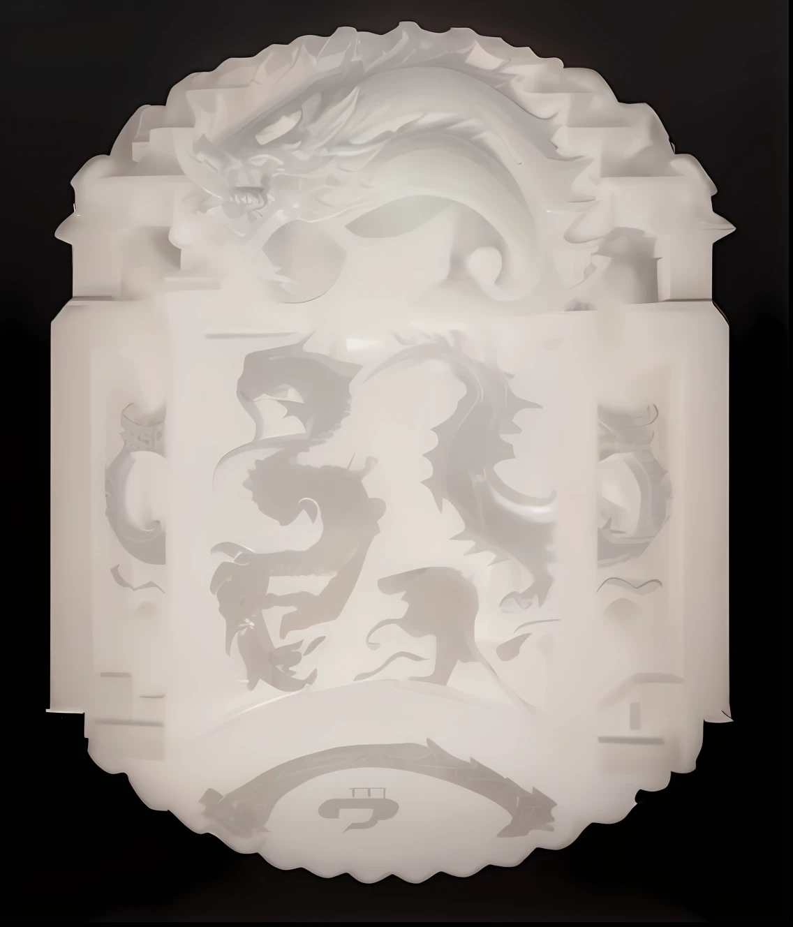 1.5) Jade brand,hand draw,ancient wind,Gold border,Embossed,Dragon pattern,mystique,C4D special effects,Gemstone light effects。