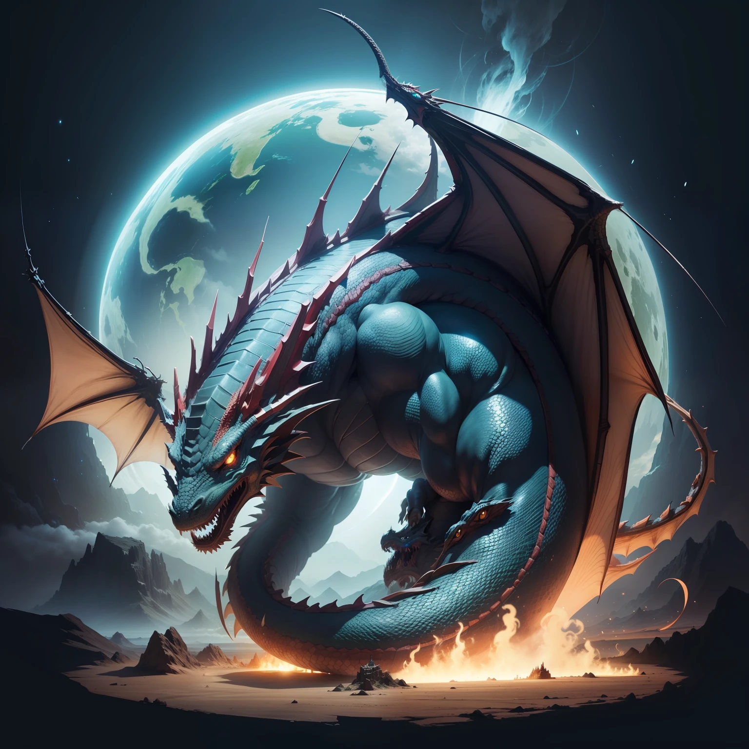 A dragon as big as a continent
