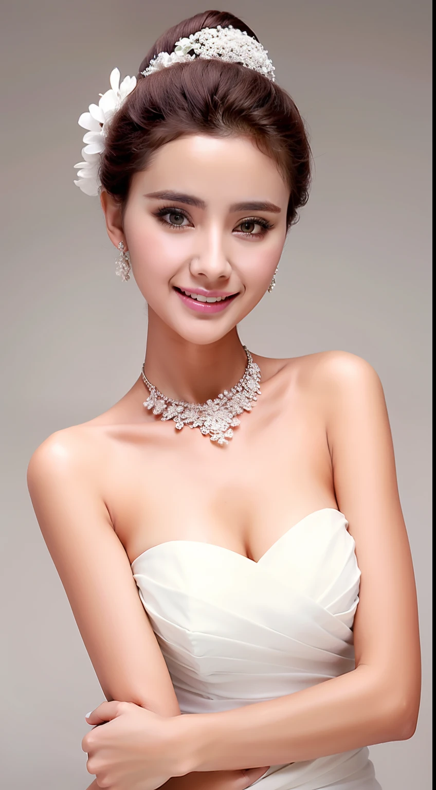 Fashion model 18 years old [[[[closeup cleavage]]]], [[[[boobgasm]]]], [[[[coll]]]], [[[[bshoulders]]]], perfect  eyes, Perfect iris，perfect lips，perfect teeth，Perfect skin，Long face，Soft front light，HDR，Outfit in black，green outfit，White or pink flowers on the background，（pastel colour：1.2）