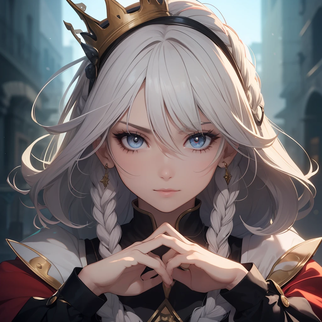 (master part: 1.2), (melhor qualidade: 1.2), (altamente detalhado: 1.3), (detalhes intrincados), (capturando cada detalhe requintado:1.2), high resolution, best illustration, perfect lighting, 4k, olhos perfeitos, rosto perfeito, perfect lighting, (Very high resolution, fotorrealista:1.4), (obra-prima: 1.2), (melhor qualidade: 1.2), olhos perfeitos, rosto perfeito, perfect lighting, 1girl, Mature female on a battlefield, cabelos platinado absurdamente longos, crown braids, war_glam, armadura, saia de couro, cicatrizes, fantasia, fundo detalhado, detailed hands, perfect hands, pinta no rosto,