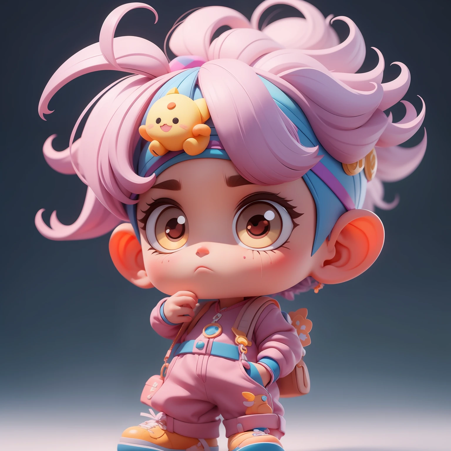 A super cute boy, full body, fantastic cute hair accessories Popmart blind box, IP design, clean bright background 3D rendering, OC rendering, 8k, soft focus, fine gloss super detail --ar 3:6 50 --q 2 --niji 5 --style expressiveness --s 2
