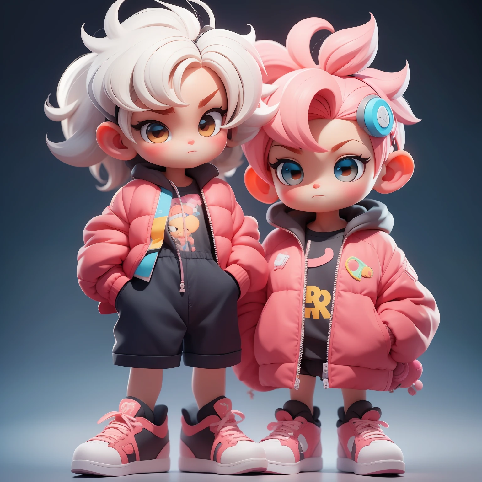 A super cute boy, full body, fantastic cute hair accessories Popmart blind box, IP design, clean bright background 3D rendering, OC rendering, 8k, soft focus, fine gloss super detail --ar 3:6 50 --q 2 --niji 5 --style expressiveness --s 2