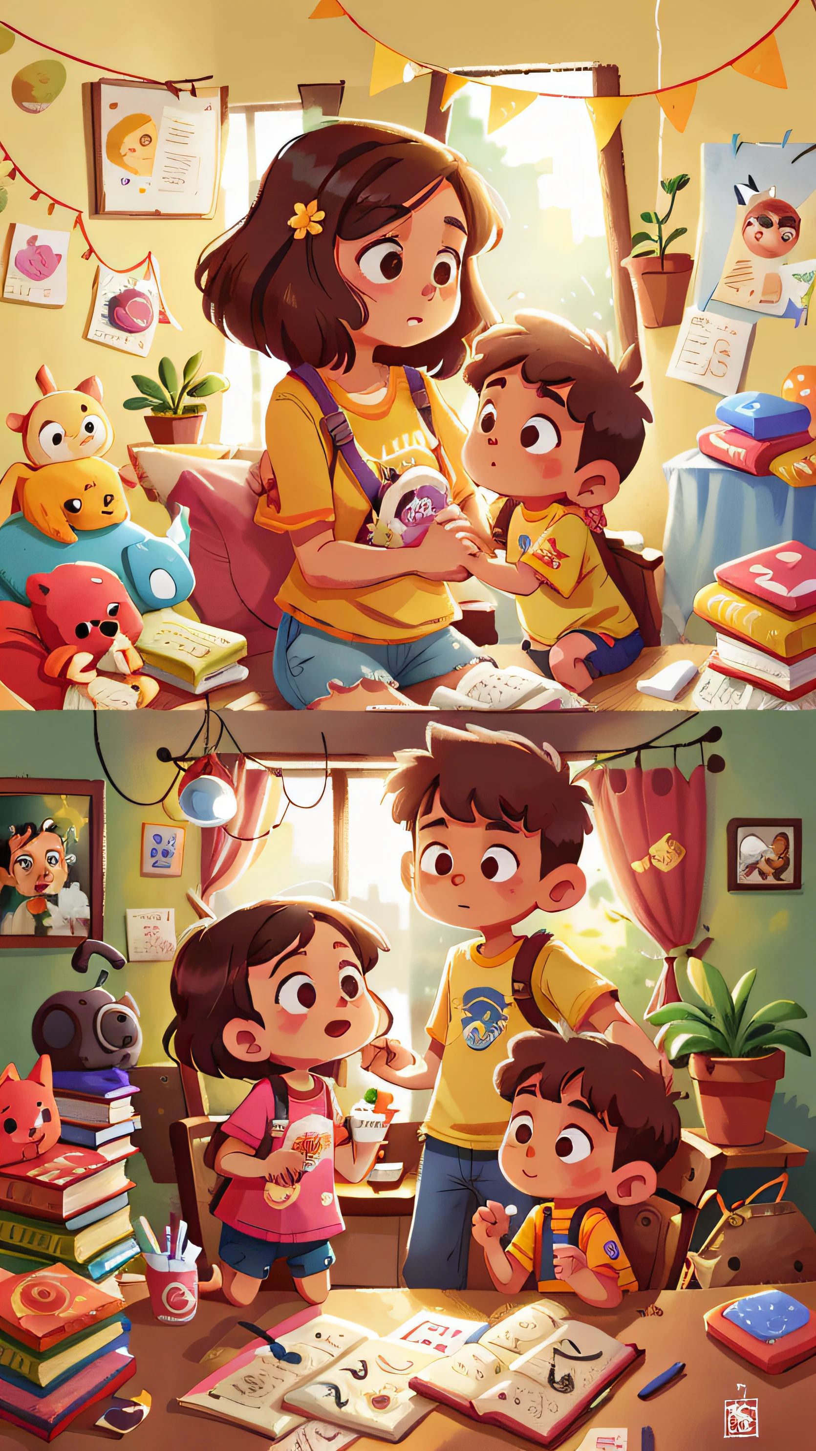 momma and papa, juntos em casa