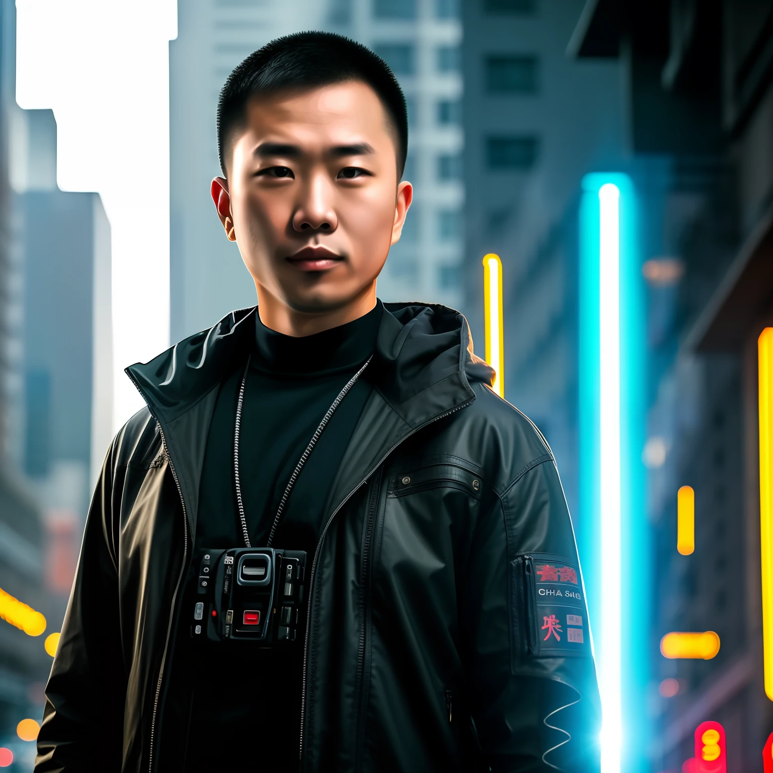 Night background,Male Chinese back solo traveler