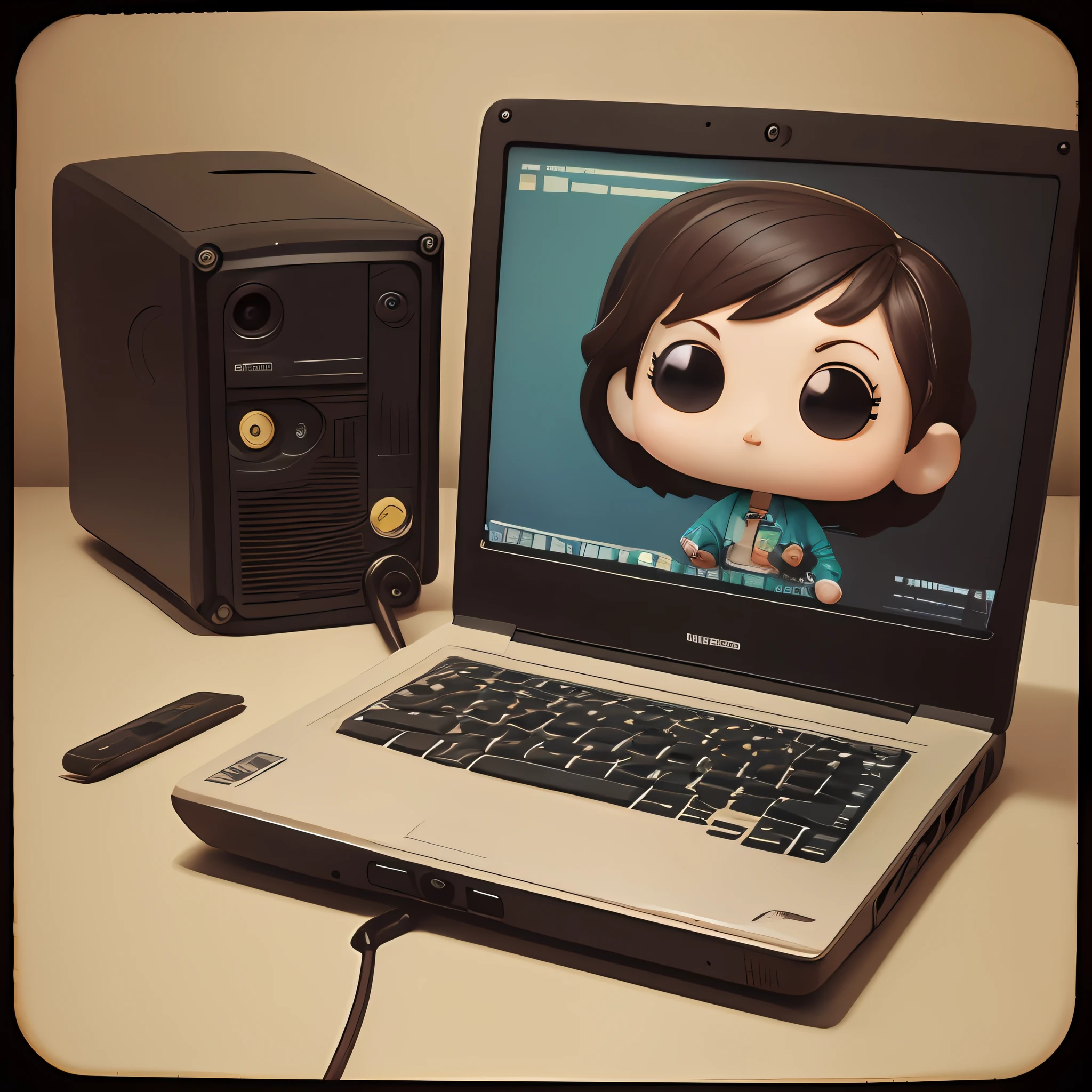 funko pop, technical , computador, laptop