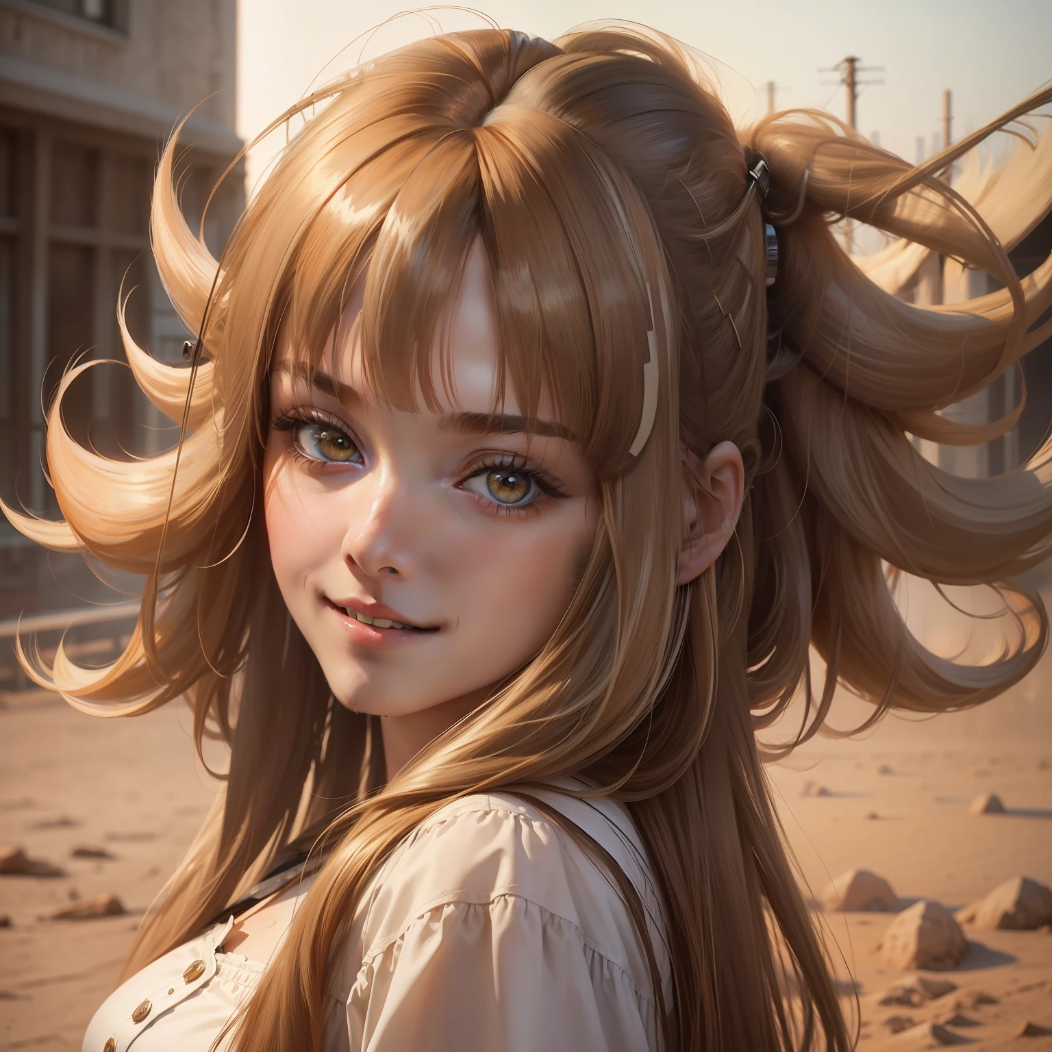 masterpiece, best quality, 1girl,long_hair,light smile, blunt bangs,looking at viewer,selfies,cowboy shot,(shot_hair:2),
(realistic:1.5), cinemagraph,