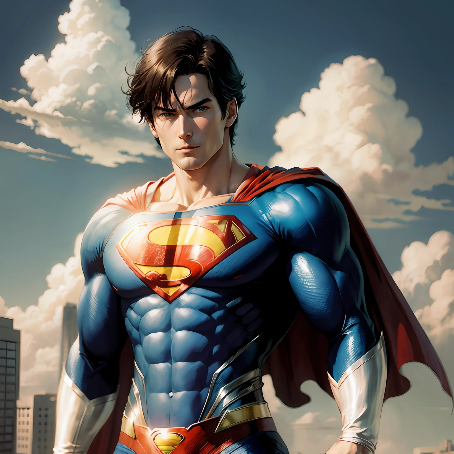 Superman by Hayao Miyazaki, pastel colors --auto
