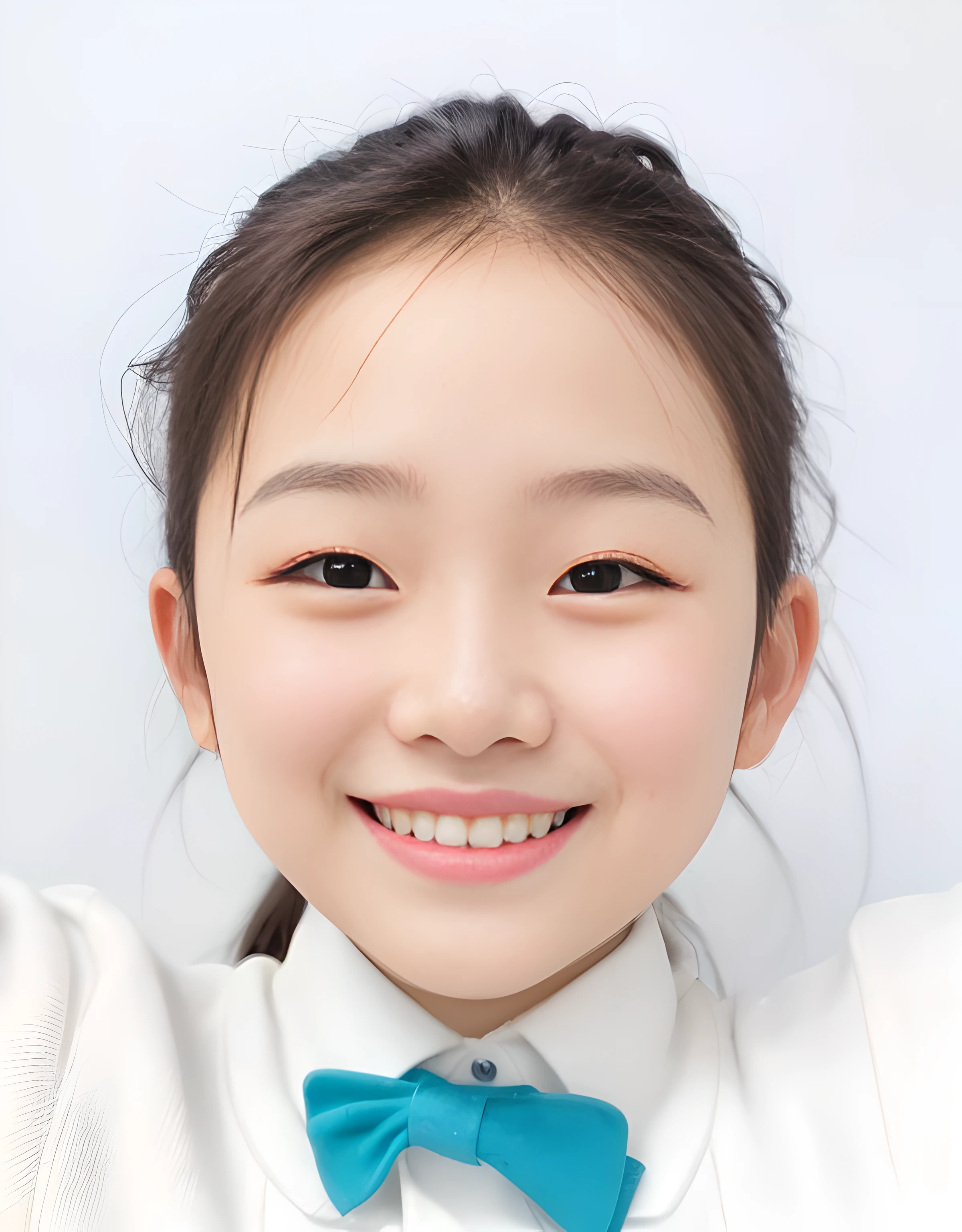 , Korean Girl, students, A dark-haired, Sorrisos, sweet smile