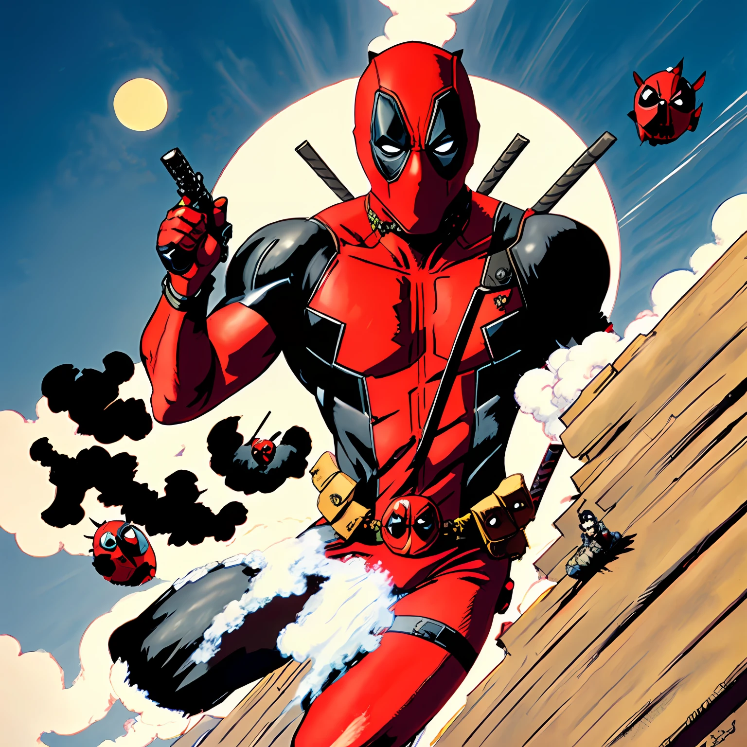 deadpool feito por  Hayao Miyazaki --auto