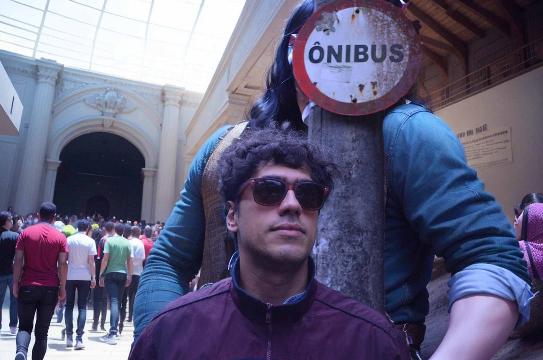 In the Backgroud is a museum of giant figures