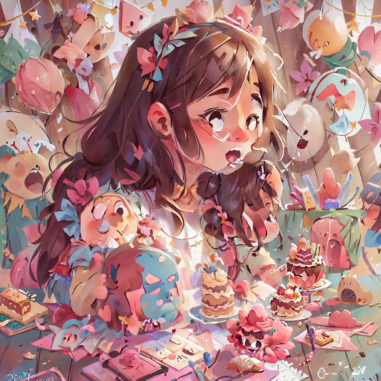 Girl cake birthday