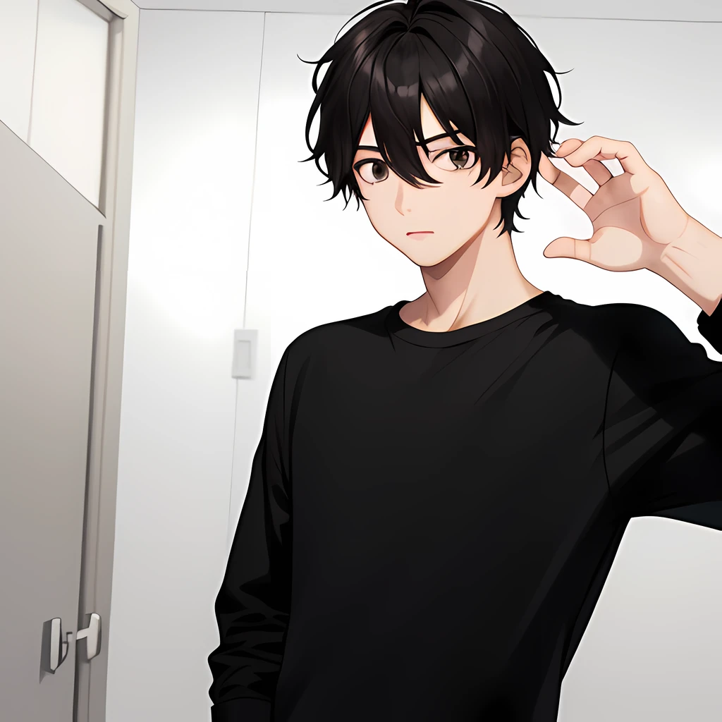 1boy, black hair, black eyes