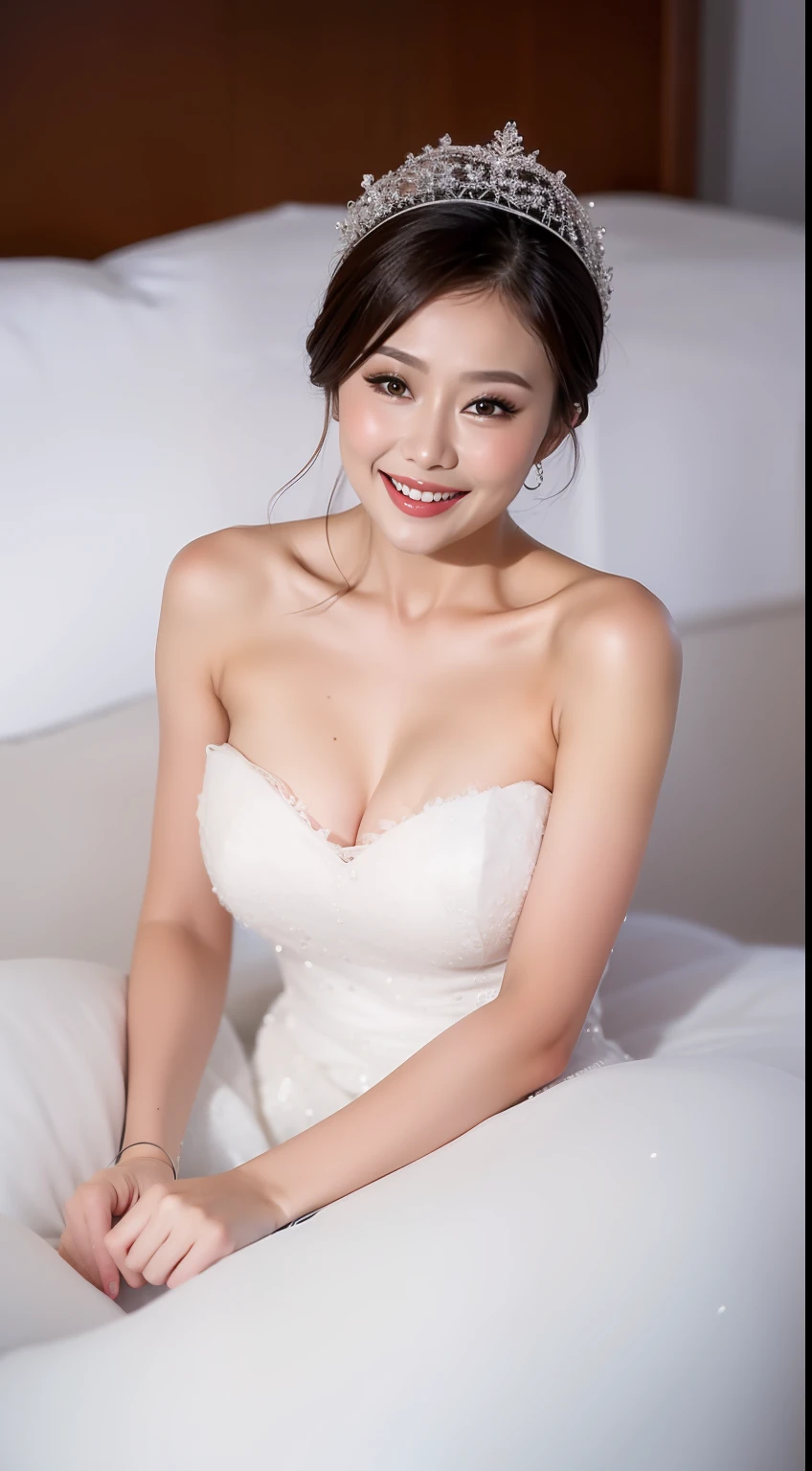 Fashion model 18 years old [[[[closeup cleavage]]]], [[[[boobgasm]]]], [[[[coll]]]], [[[[bshoulders]]]], perfect  eyes, Perfect iris，Perfect lips，perfect teeth，Perfect skin，Long face，Soft front light，hdr，Movie girl,wedding gown，（pastel colour：1.2）