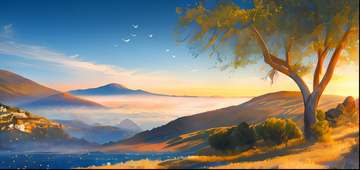 Peter and Mary are disabled hand in hand, looking at the horizon with smiles full of hope. The image can be drawn in an artistic style, with vibrant colors and elements symbolizing overcoming, like a rainbow in the background and birds flying freely.