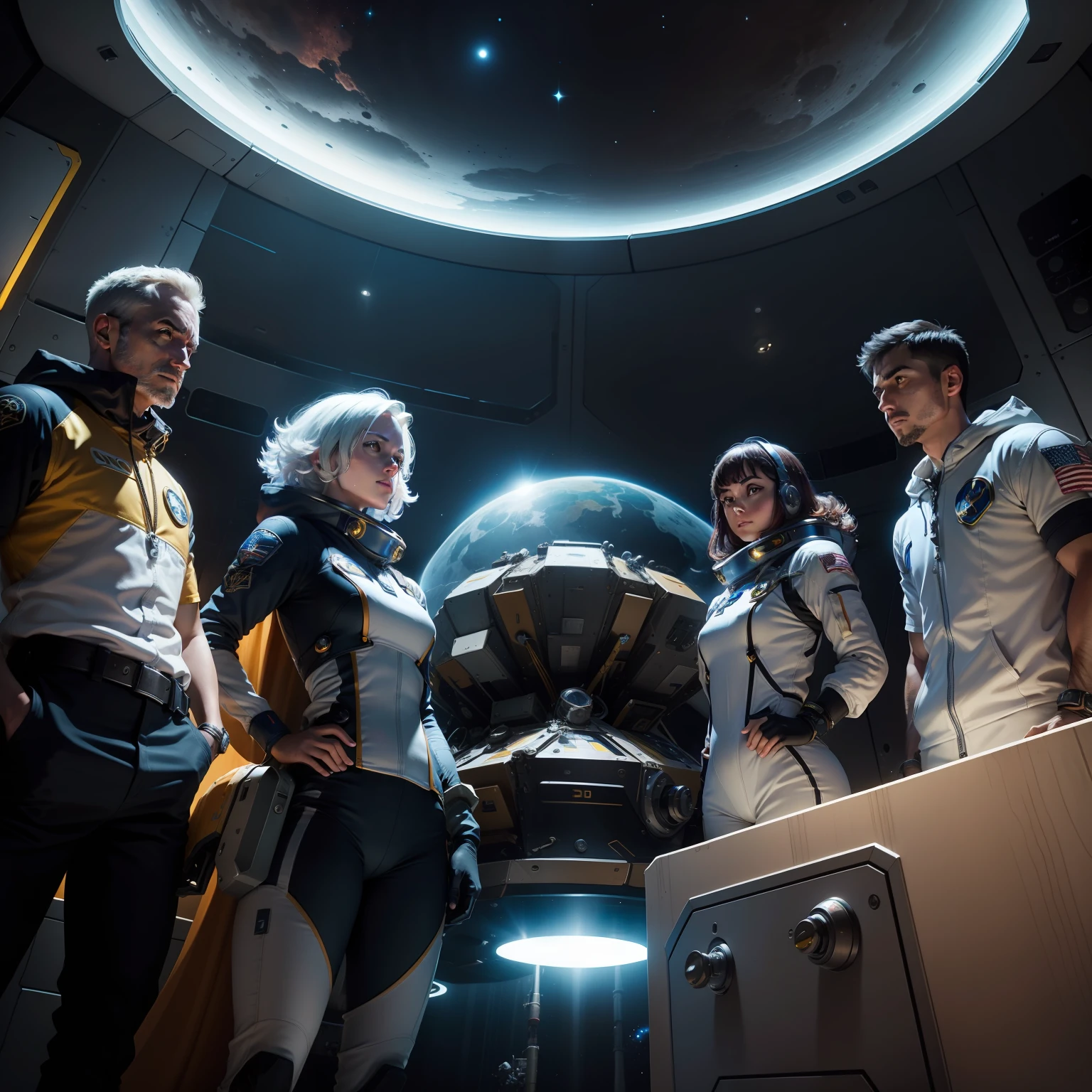 Aegis crew embarks on a space exploration mission.”