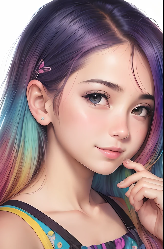 ((melhor qualidade)), ((ultra res)), ((fotorrealista:1.4)), (detalhes complexos), Girl with colorful hair and a colorful dress walking in sao paulo ,cheerful facial expression , (((vista de corpo inteiro))), dinamico, RossDraw pastel vibrante, RossDraw realismo vibrante, estilo realista 4K, retrato realista bonito, colorido!!!, ! bonita, arte digital estilo realista, papel de parede de arte anime 4k, papel de parede de arte anime 4k, arte realista digital, extremamente detalhado, detalhe facial
