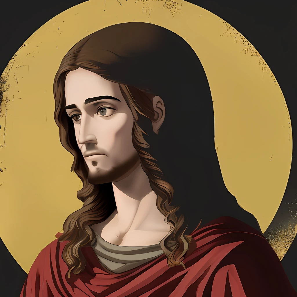 Jesus Cristo de perfil com a coroa de espinhos