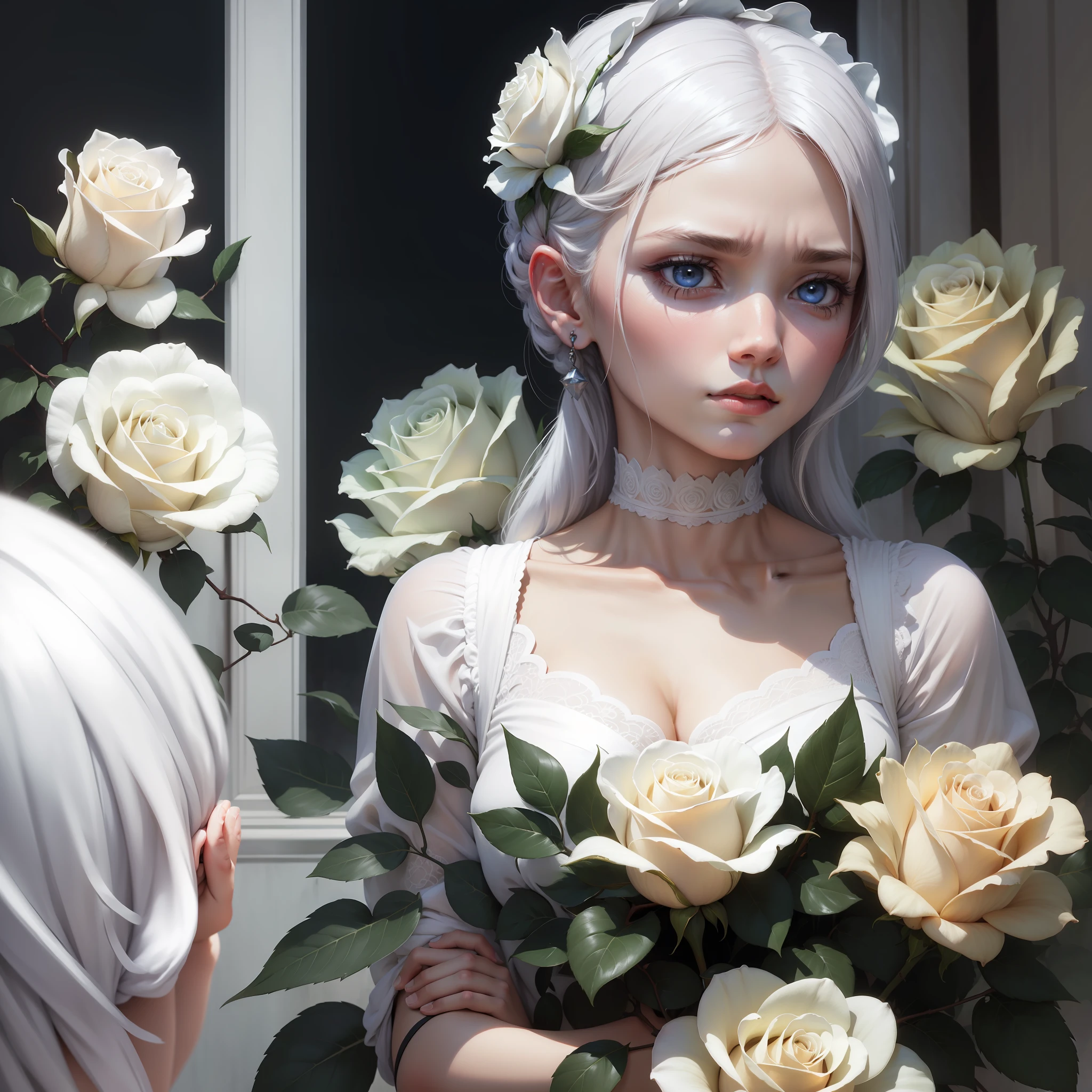 (A sad white rose)Ultra HD avatar
