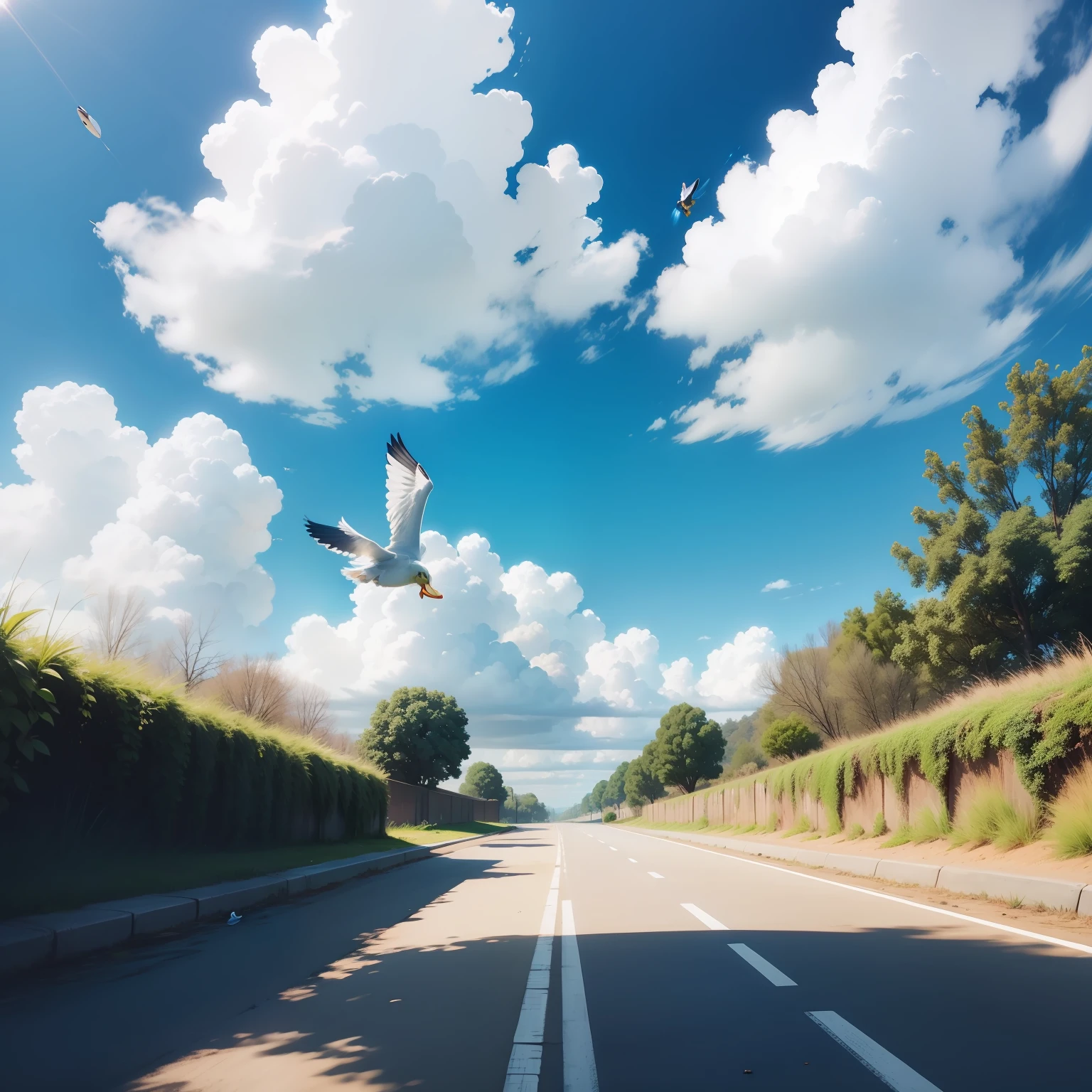 ducks,blue-sky,heal,HD ran over