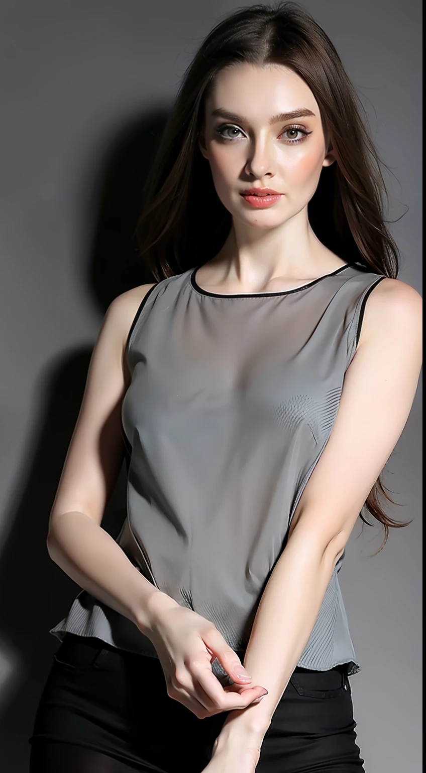 （Hyper Real）， （illustratio）， （A high resolution）， （8K）， （The is very detailed）， （Most Best Illustration）， （美丽细致的眼睛）， （best qualtiy）， （ultra - detailed）， （tmasterpiece）， （the wallpaper）， （详细的脸）， inner colored， 独奏， huge tit， （camel-toe）
