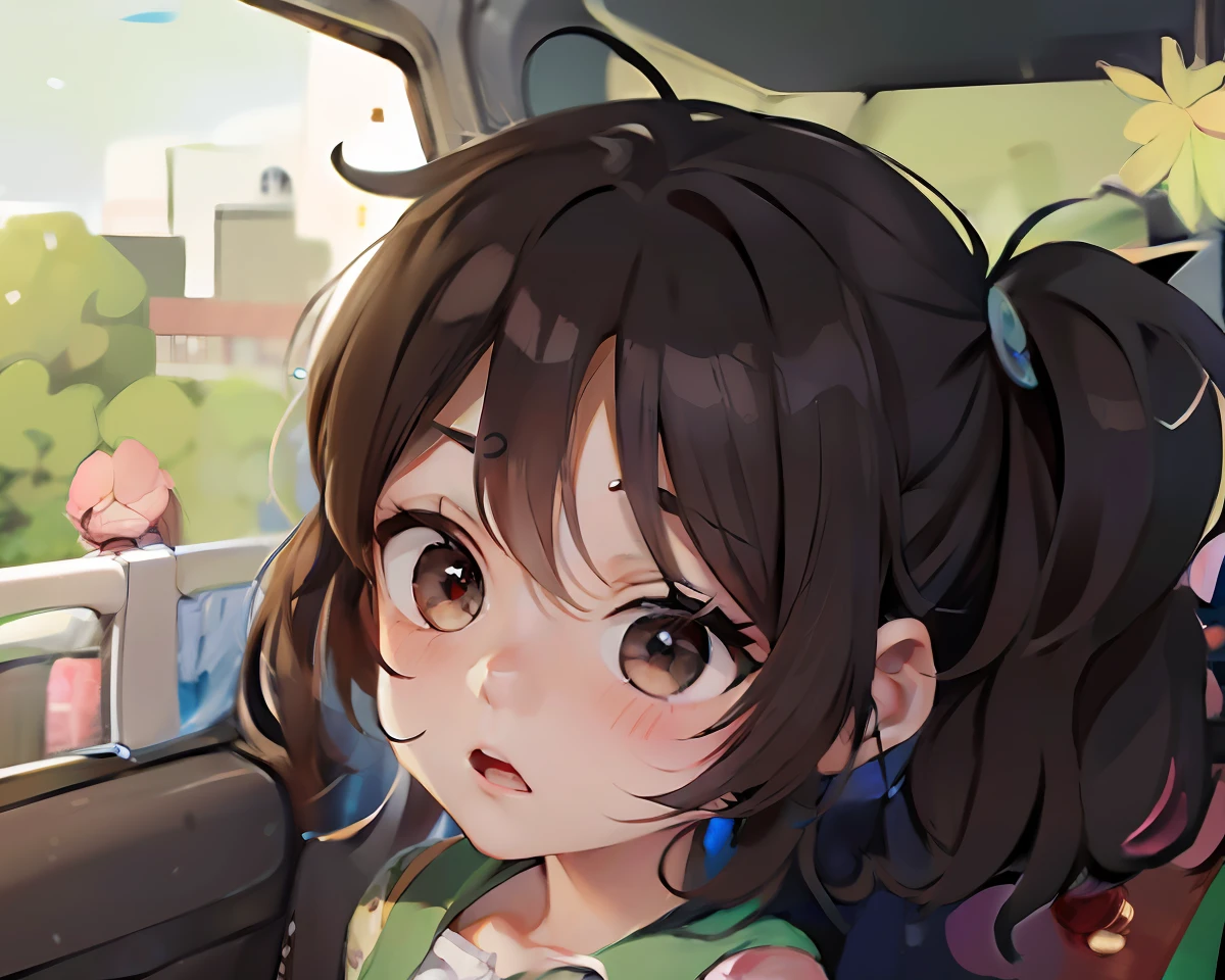 ****** anime no carro com flores e cidade no fundo, Retrato Lofi, kawaii retrato realista, Guweiz, retrato bonito, anime moe artstyle, visual anime de uma ****** bonito, ****** anime retrato, retrato estilo anime, retrato anime, retrato bonito da ****** do anime, Arte no estilo de Guweiz, Kawacy, retrato da ****** anime bonito, estilo de arte bonito