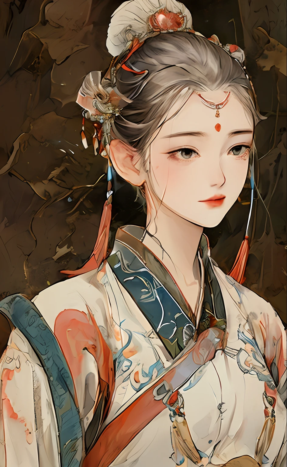 A girl, ancient Chinese costume, whole body, sunshine, clear face, clean white background, masterpiece, super detail, epic composition, ultra HD, high quality, extremely detailed, official art, uniform 8k wallpaper, super detail, 32k