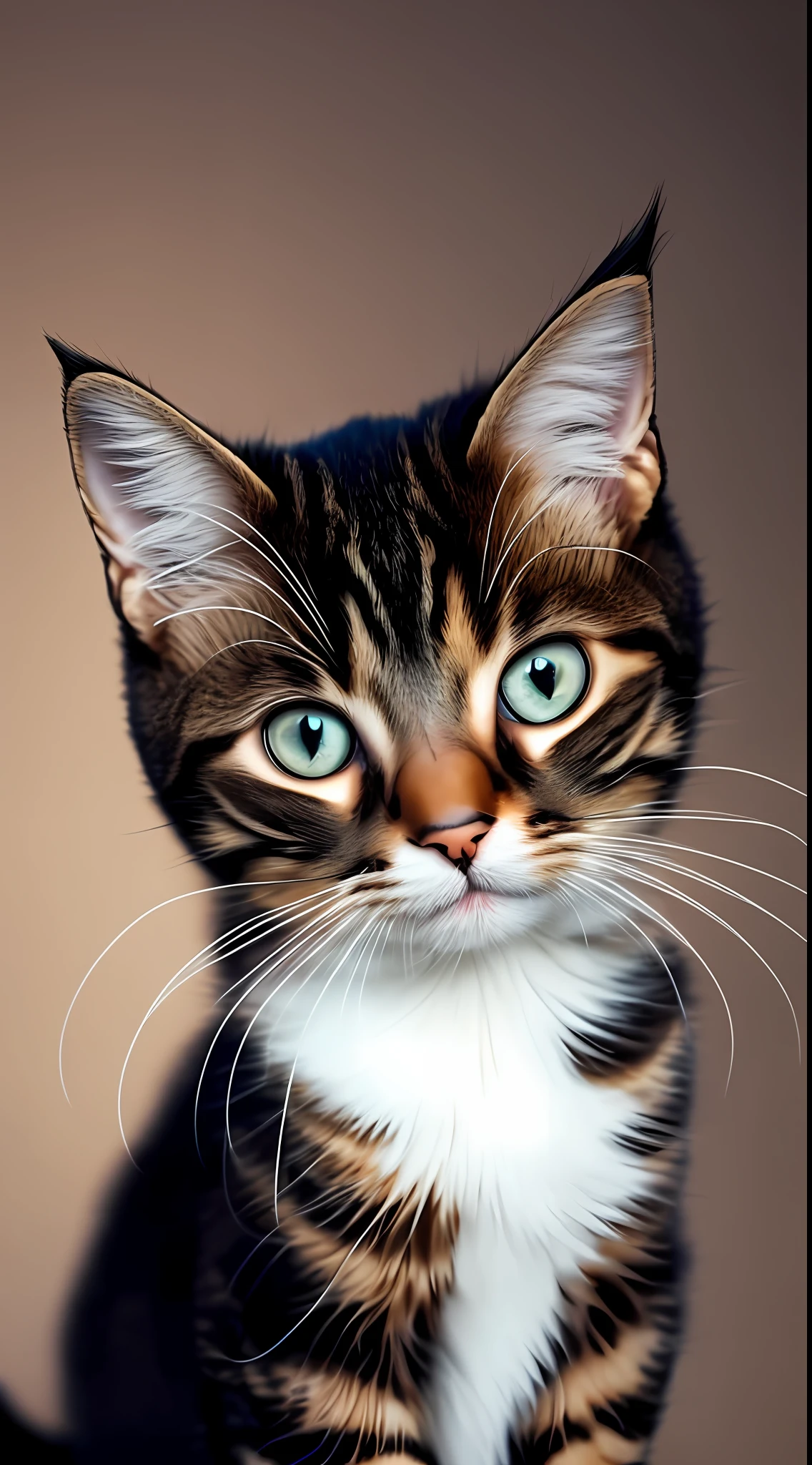 8yk,RAW photogr,(tmasterpiece),(best qualtiy),A high resolution,(A kitten),(realisticlying,realisticlying:1.2),Ultra-detailed physically based rendering,brown pubic fur,A cat alone,Beds,((HighestQuali,16k,tmasterpiece:1.3),Perfect cat:1.4,(Highly Detailed Face and Skin Textur),perfect eyes,Thin through,well-illuminated,,-s2, --auto
