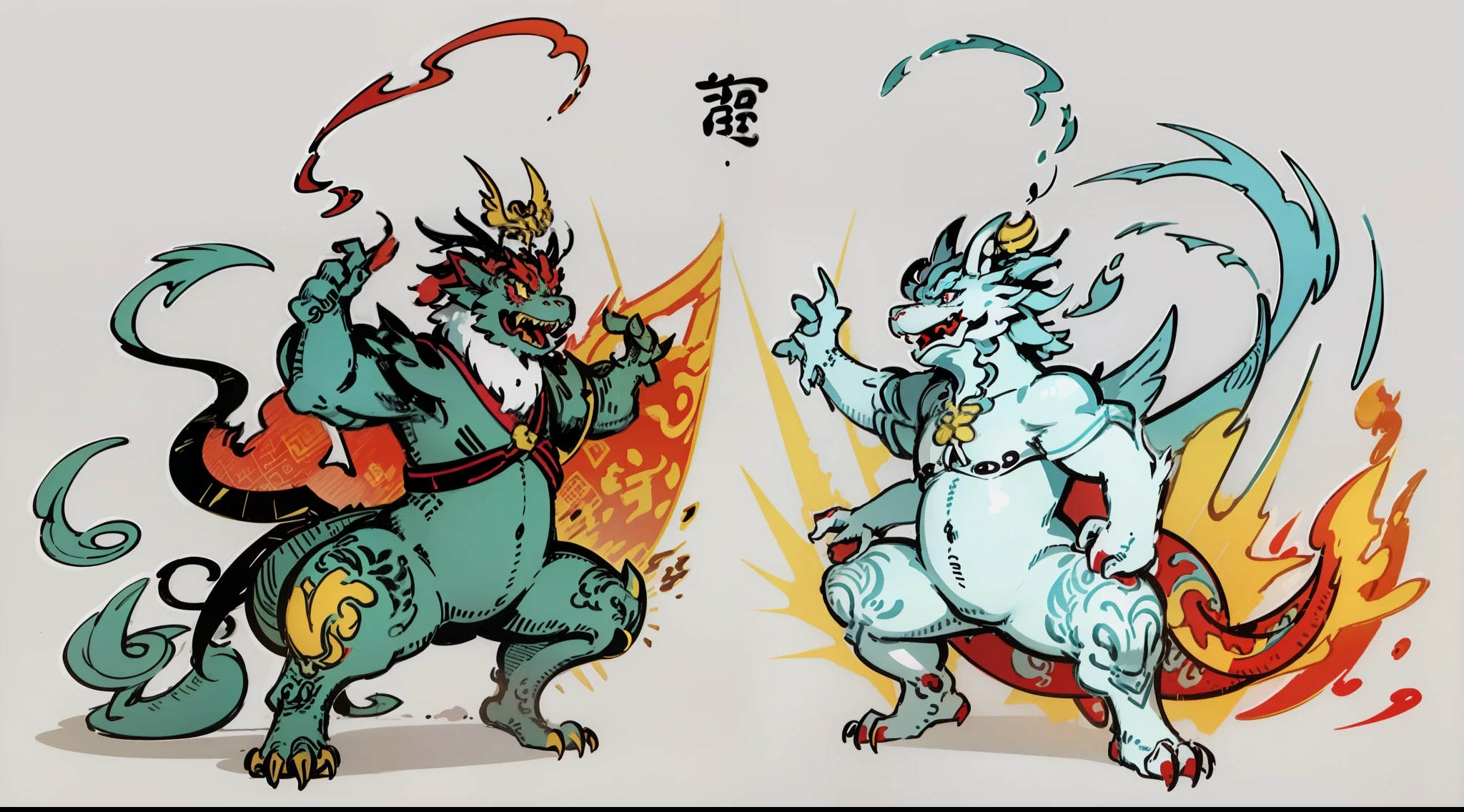 **A cute cartoon Chinese dragon , full body, white background, vibrant colours, Keith Haring style doodles, sharpie illustrations, MBE illustrations, bold lines, grunge beauty style, mixed patterns, text and emoji rig --ar 3:4 50 --niji 5 --s 2