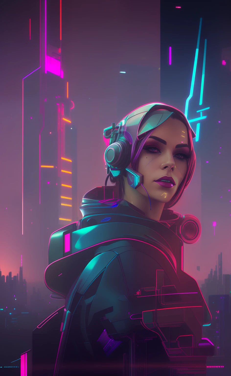 cyber woman with futuristic makeup and futuristic headgear in a city, cyberpunk art style, cyberpunk themed art, digital cyberpunk anime art, cyberpunk artstyle, dreamy cyberpunk girl, advanced digital cyberpunk art, bright cyberpunk glow, cyberpunk vibes, cyberpunk futuristic neo, muted cyberpunk style, hyper-realistic cyberpunk style, cyberpunk beautiful girl, cyberpunk digital painting, digital cyberpunk - anime art