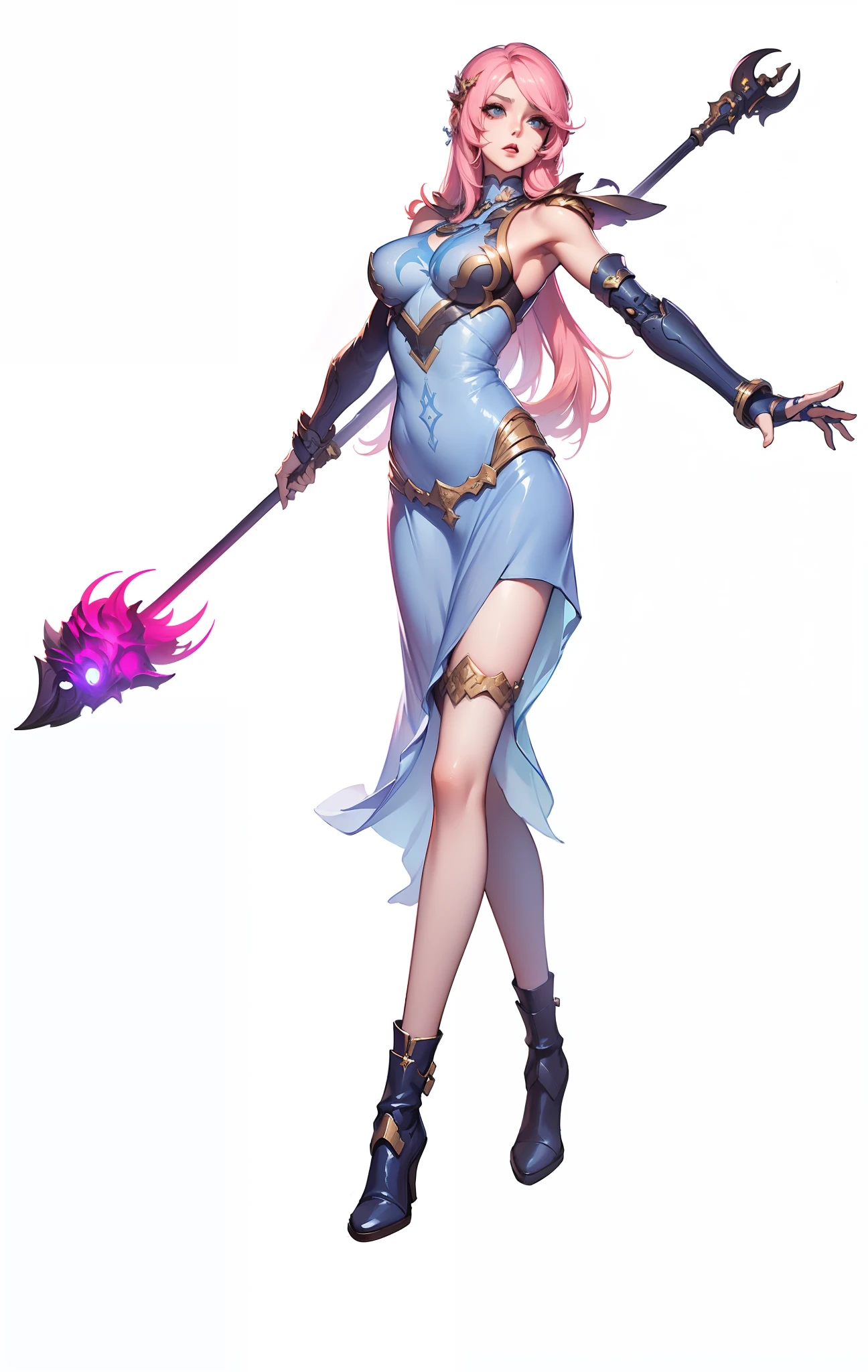 epic exquisite character art, rossdraws 1. 0, inspired by Jules Chéret, cushart krenz key art feminine, fantasy character, digital fantasy character, fantasy character art, character artwork, stunning character art, video game character art, holy cyborg necromancer girl