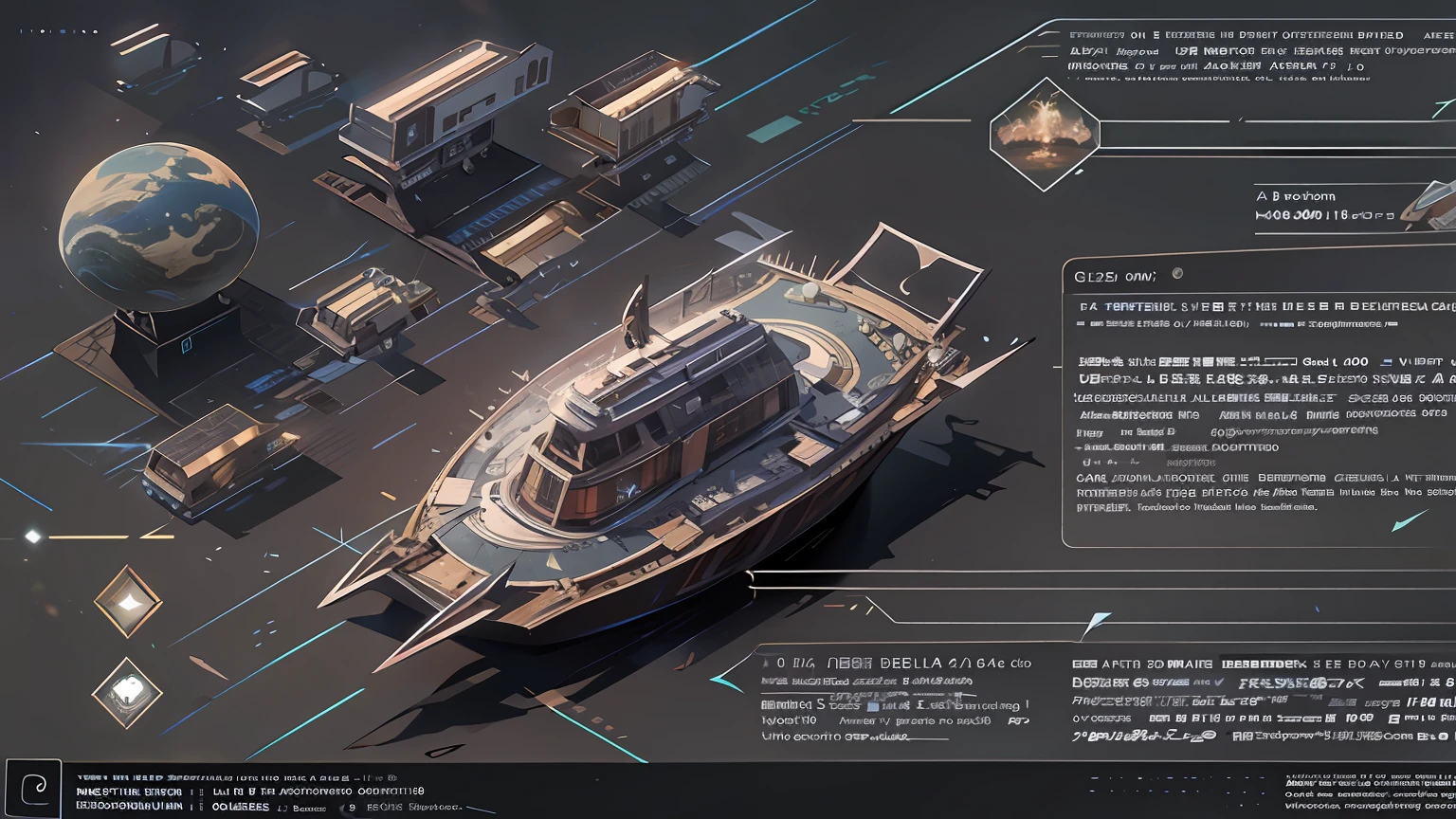 Works of masters。超A high resolution, A high resolution, HUD effects,Luminous Particle,(Masterpiece:1.4), ultra - detailed, looking from above, the space, afloat,16k