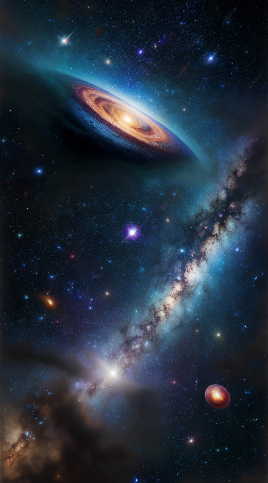 Masterpiece, Best quality, High quality, Extremely detailed Cg Unity 8K wallpaper, Depth of field, hdr,,Photorealistic,Extremely detailed, Intricate, High detail, Universe, space, milky ways, stars, planetes, astronault, kosmos, Celestial, Starcloud, black hole, solar system, cosmic rays, supernova, Deep space, astronomical objects